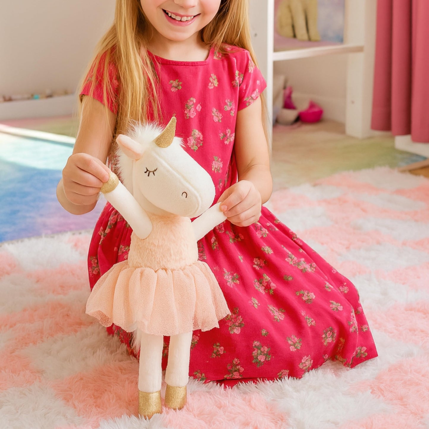 Laila and Lainey Plush Ballerina Unicorn - Soft Stuffed Animal for Girls