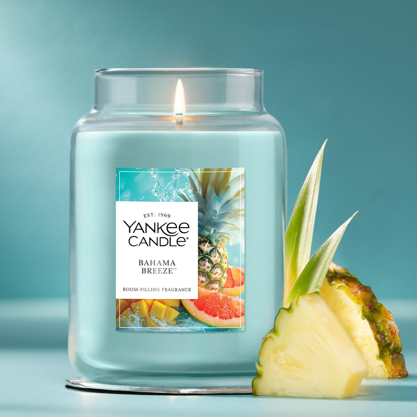 Yankee Candle Bahama Breeze Scented Candle, 22oz Large Jar with up to 150 Hour Burn Time, Giftable, Birthdays