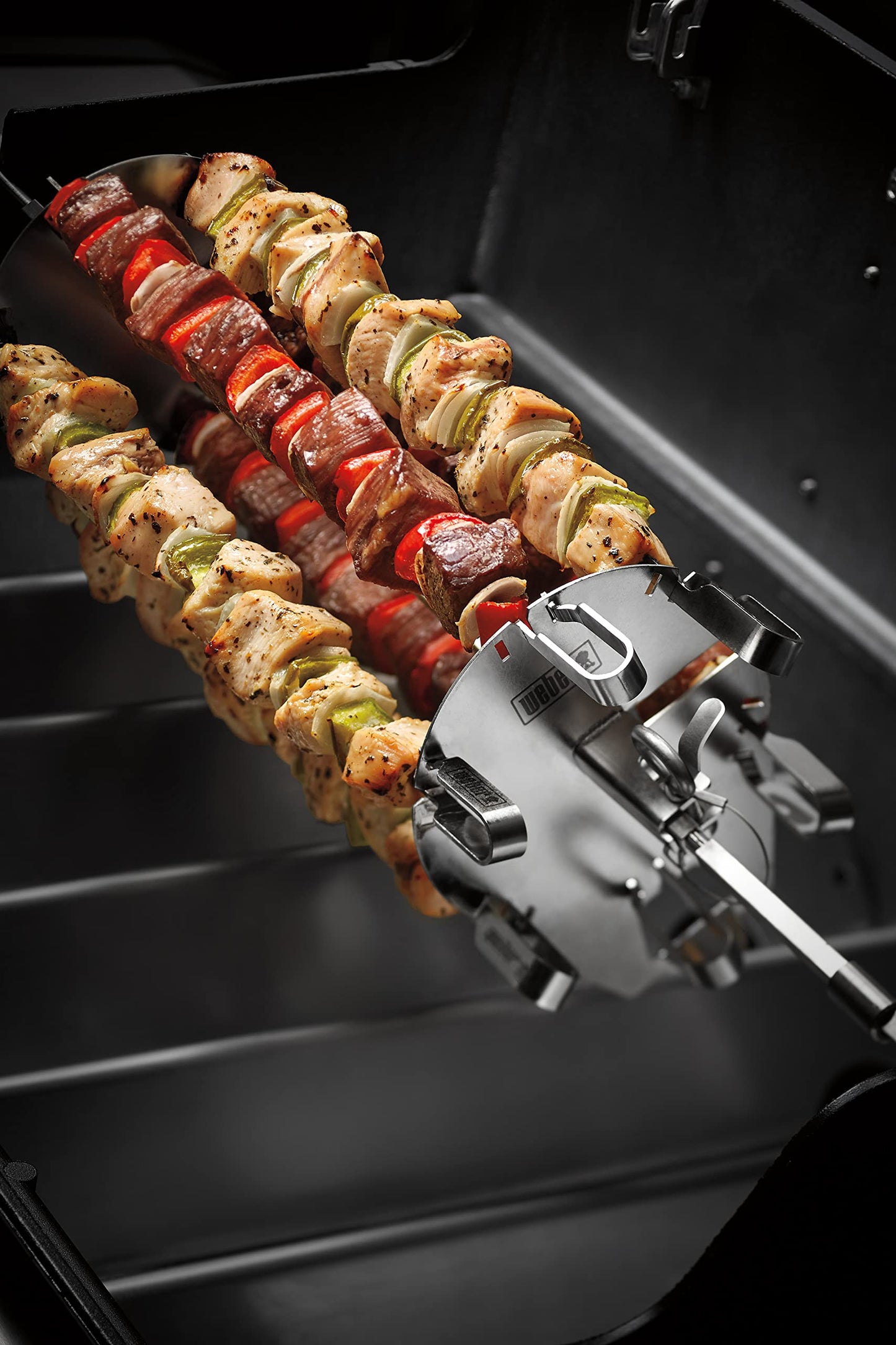 Weber Crafted Rotisserie Skewers – Stainless‑Steel 16" Skewer Set for Even Rotating & Roasting - Ideal for Kebabs and Skewers, Grill Accessory
