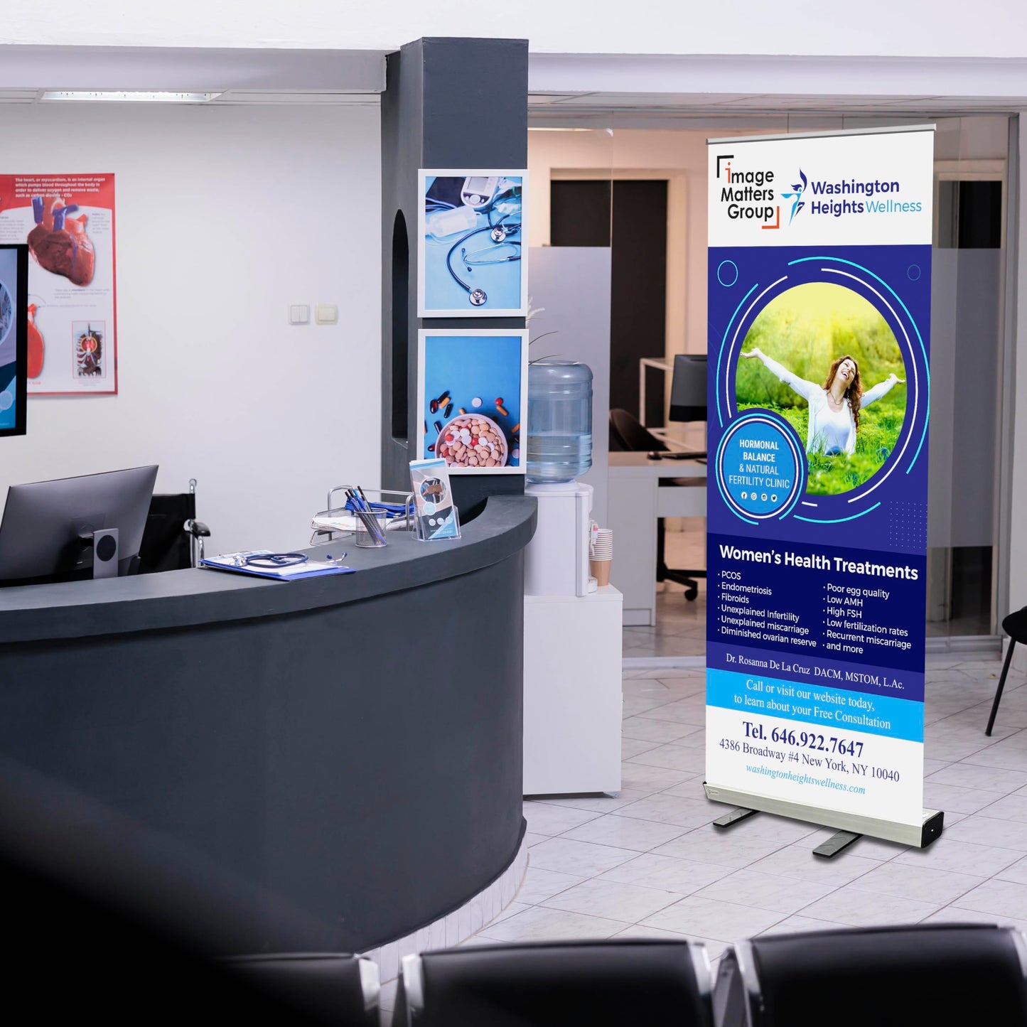 33x81 Retractable Banner Stand Only Banner not included Signs Pull up Roll up Portable & Personalized Display with travel case for Business and Trade Shows Advertising and Promotion