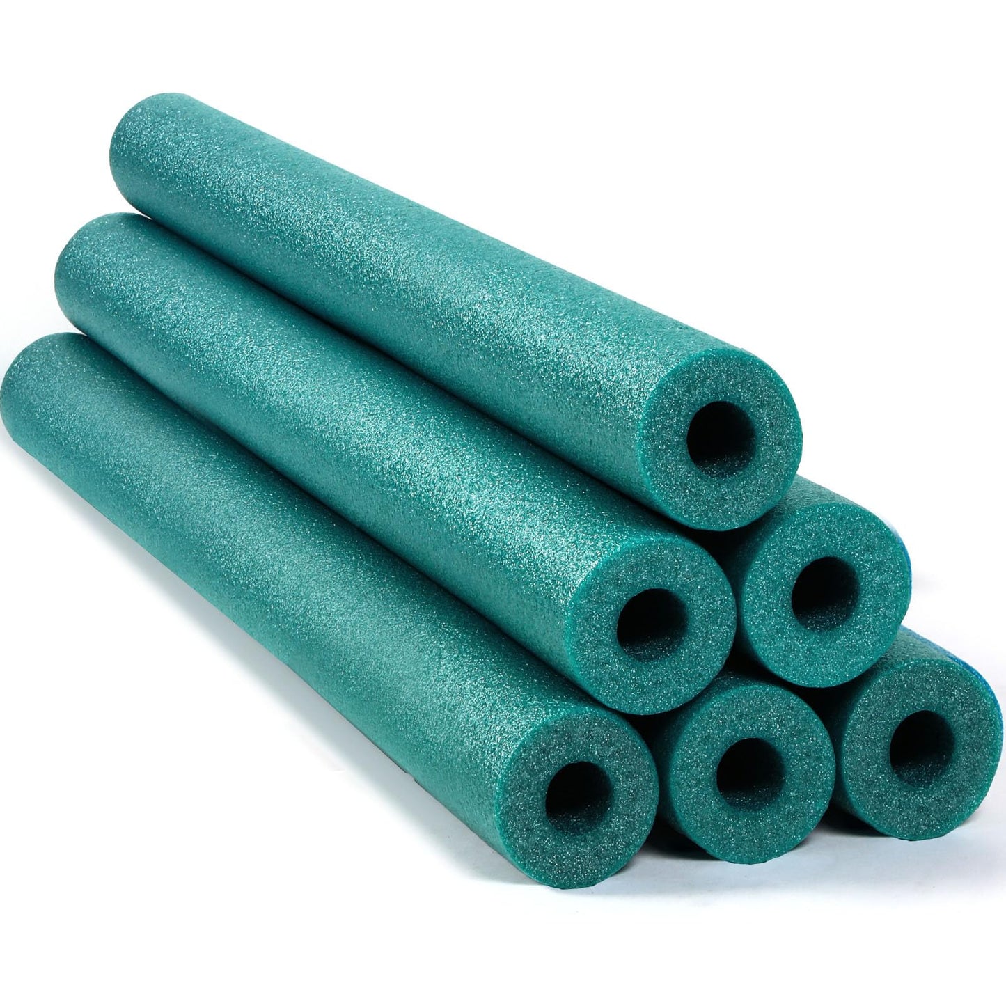 Hanaive 6 Pack Pool Noodles Swimming Floating Foam Tube 52 Inch Hollow Swim Noodles Bulk Floats Heavy Duty for Swimming Decoration Craft Projects Multi-Purpose(Green)