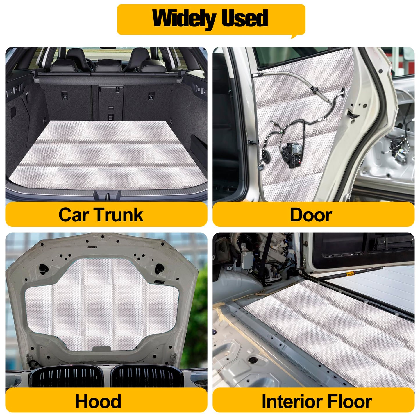 MYFAMIREA 36 sqft Car Sound Deadening, Sound Deading Material Mat for Car 80mil(2mm), Butyl Automotive Sound Deadening with Self-Adhesive, Noise Insulation and Dampening, Auto Deadener for Trunk, 34P