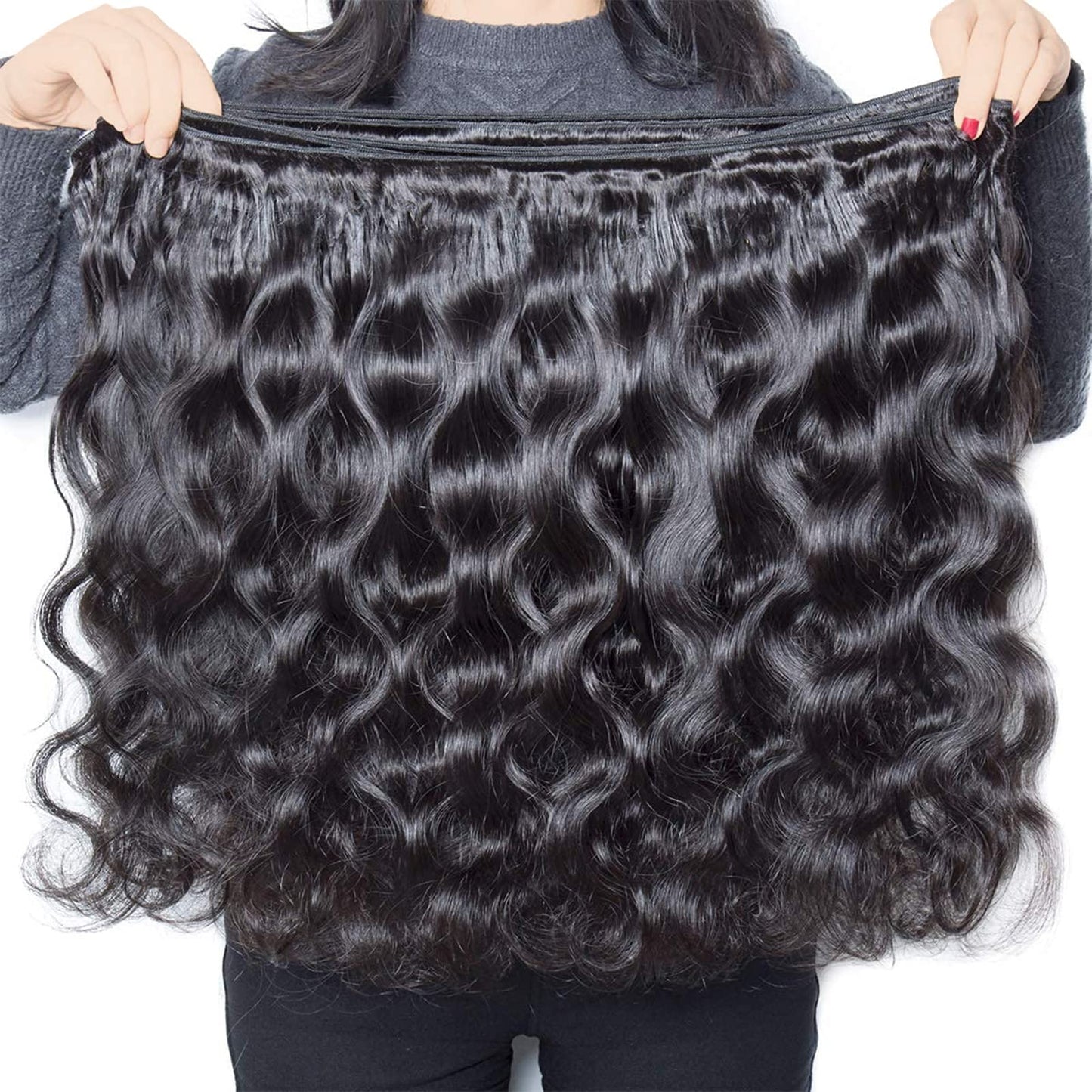 Bundles with Closure Human Hair Body Wave 12 14 16+10 Inch 100% Unprocessed Brazilian Virgin Hair Extensions 3 Bundles with 4x4 Free Part Lace Closure Natural Black