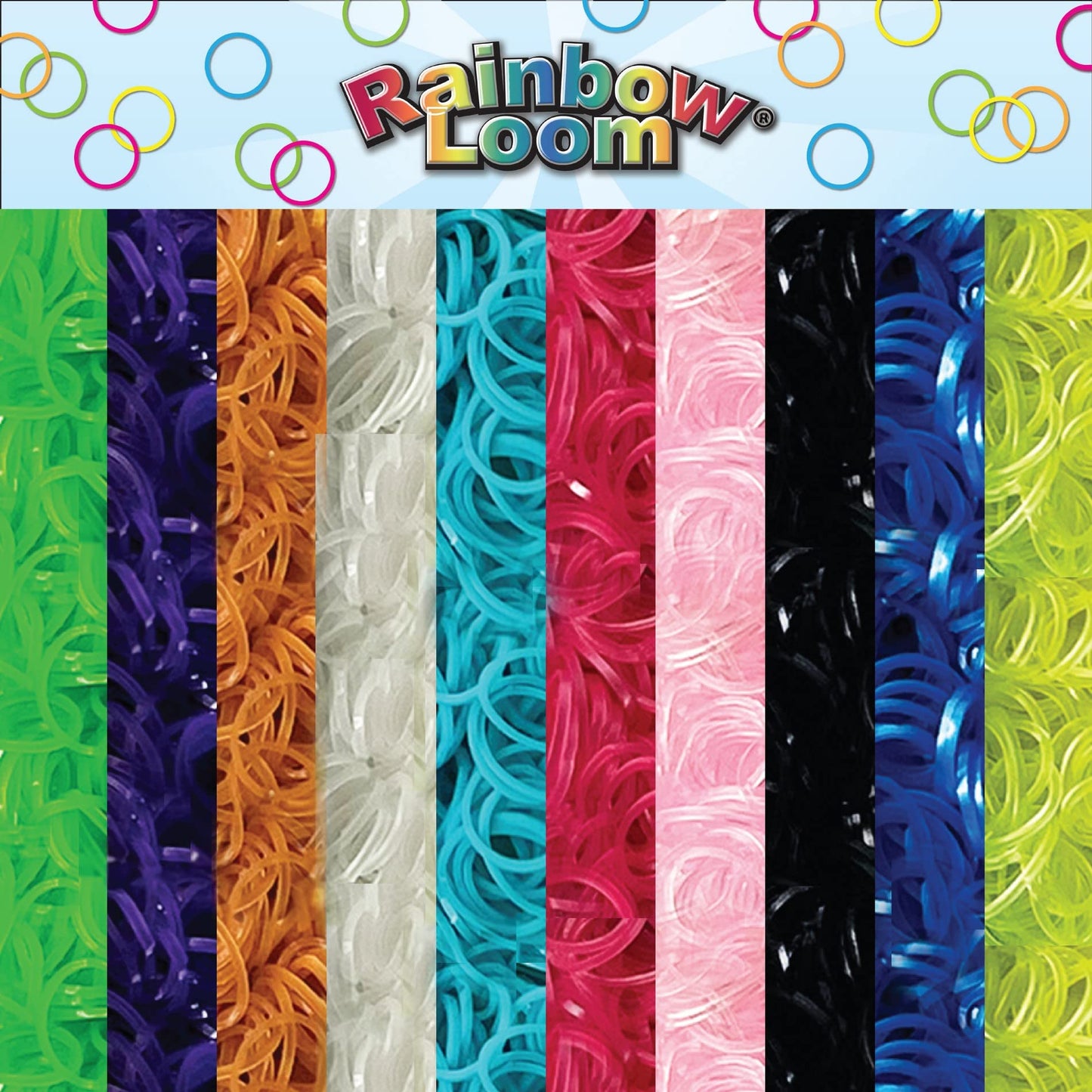Rainbow Loom Duo Combo with Jewel Rubber Bands Collection, Features 2 connectable Rainbow Looms to Make Longer and Wider Creations, an Organizer Case, Great Activity up to 4 People 7+, Multicolor