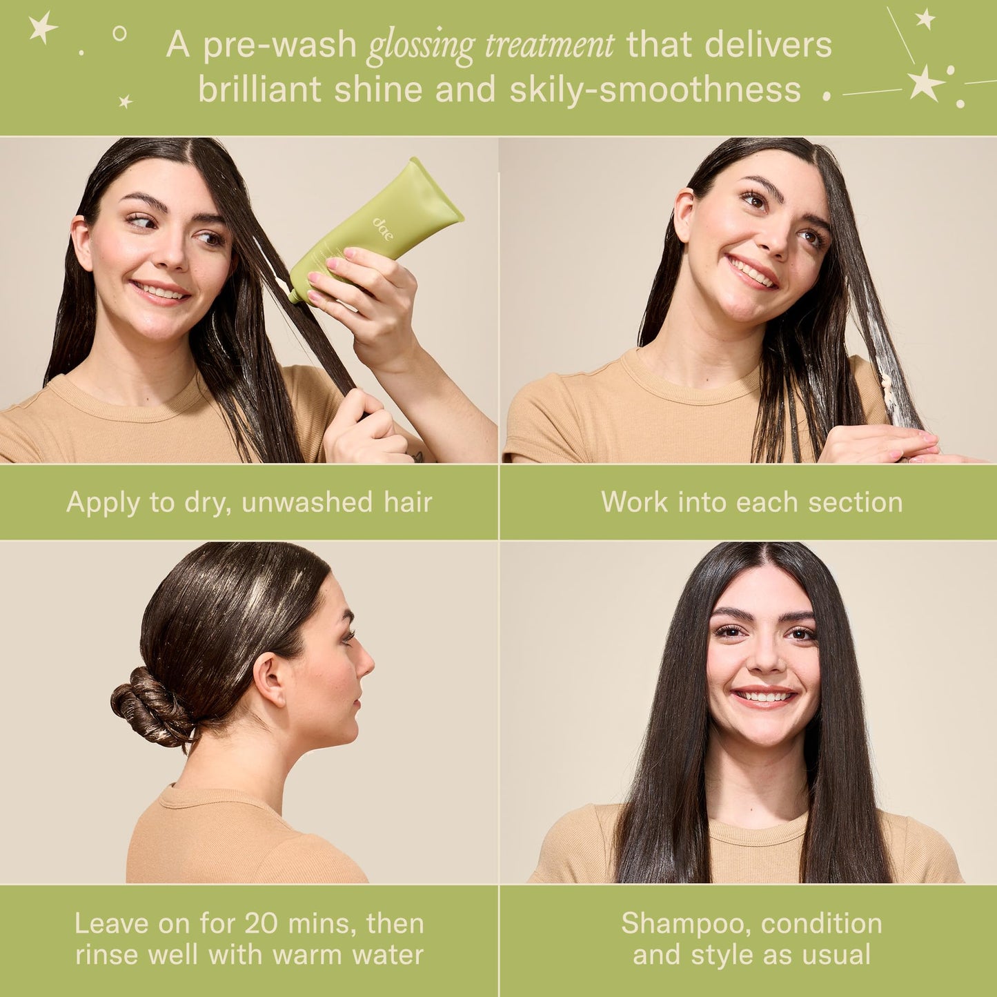 dae Hair Shine Bright Set (Signature Shampoo, Signature Conditioner & Stargloss Treatment)