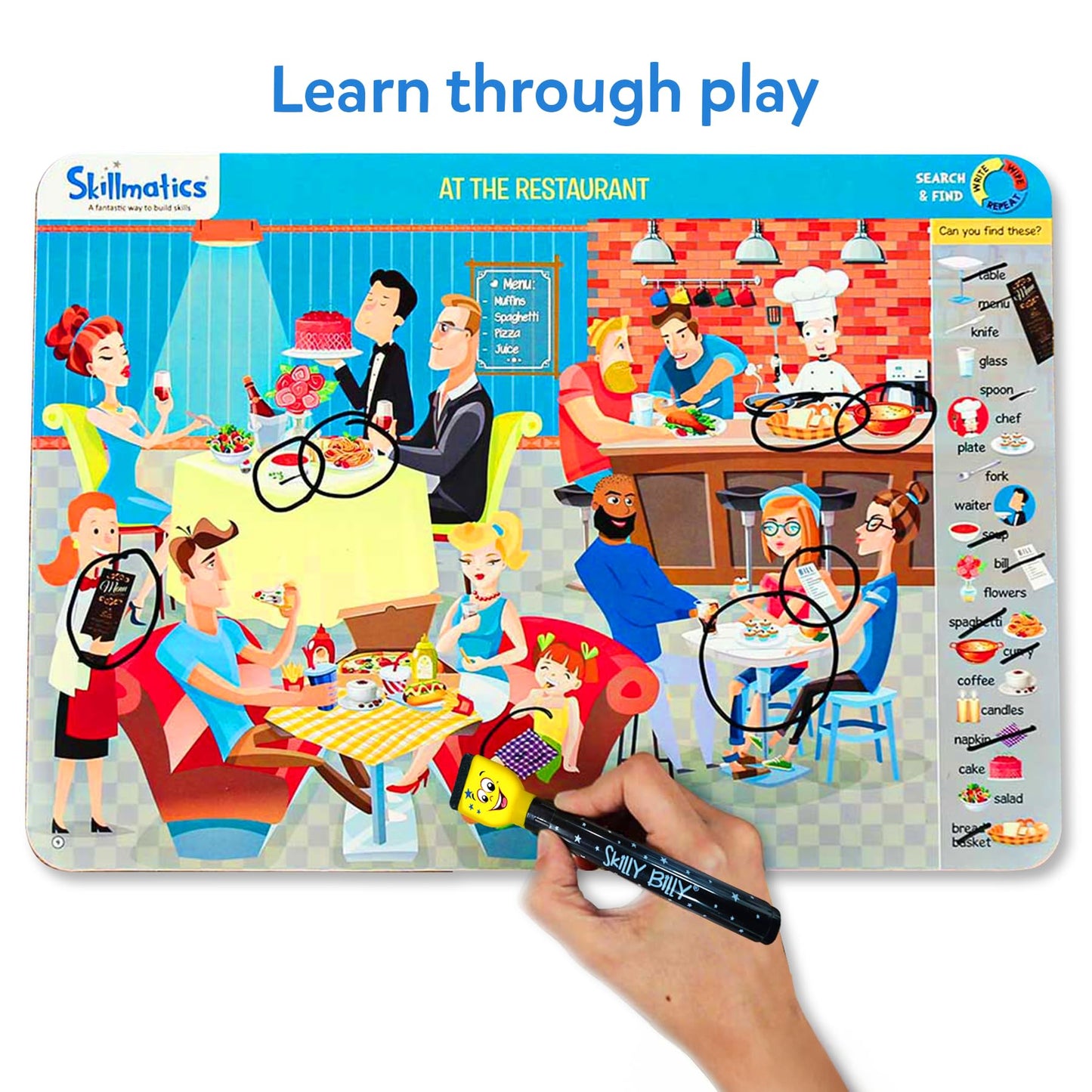 Skillmatics Preschool Learning Activity - Search and Find Educational Game, Perfect for Kids, Toddlers Who Love Toys, Art and Craft Activities, Gifts for Girls and Boys Ages 3, 4, 5, 6