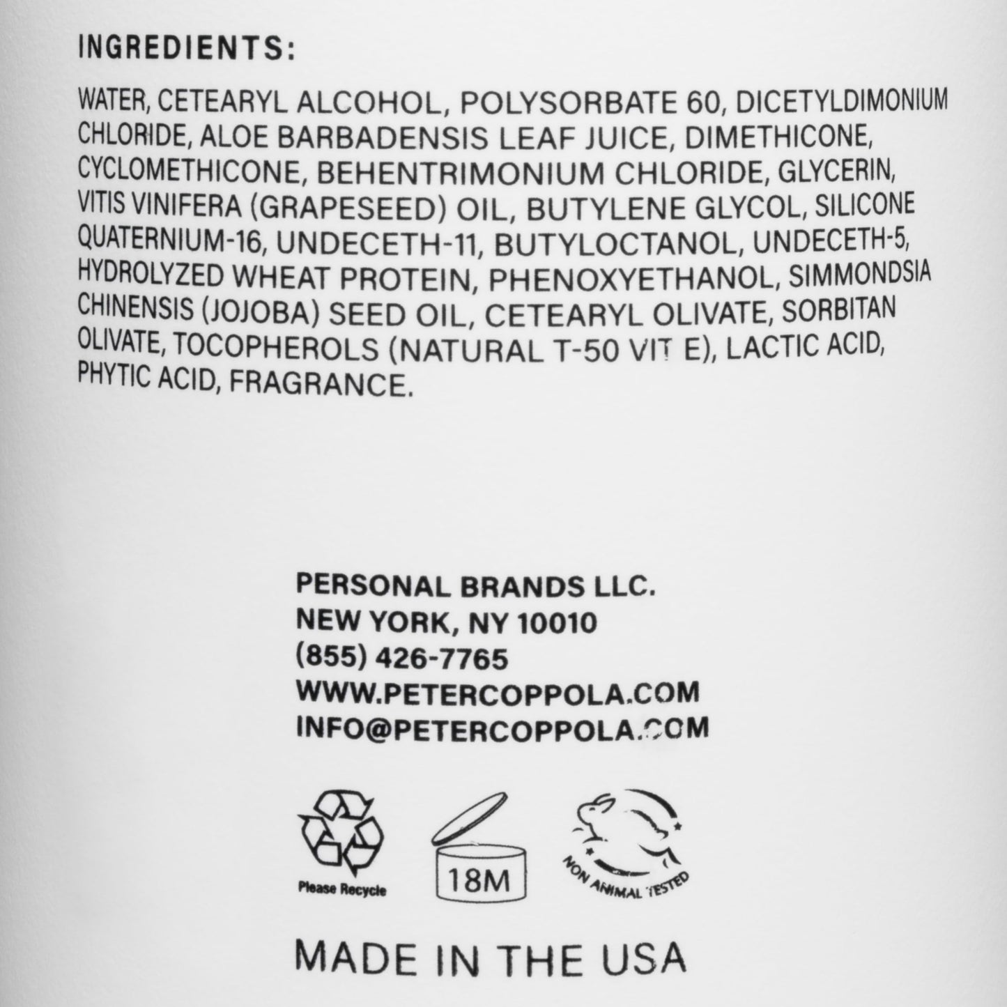 PETER COPPOLA a-keratin Smoothing Conditioner - Detangles, Nourishes, Eliminates Frizz, Smooths And Restores Shine - Infused With Argan Oil, Jojoba, Coconut Oil And Grape Seed Oil (24 oz)