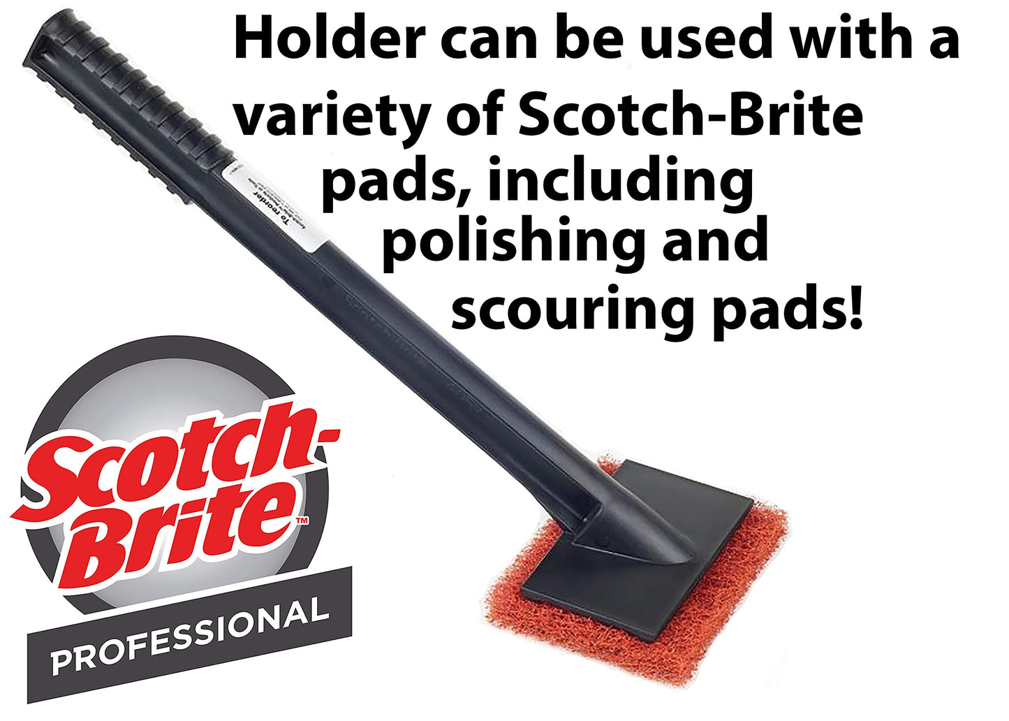 3M Scotch-Brite Multi-Purpose Pad Holder 405-R, 4.7 in x 2.8 in x 16 in, 1/Case (Pack of 5)