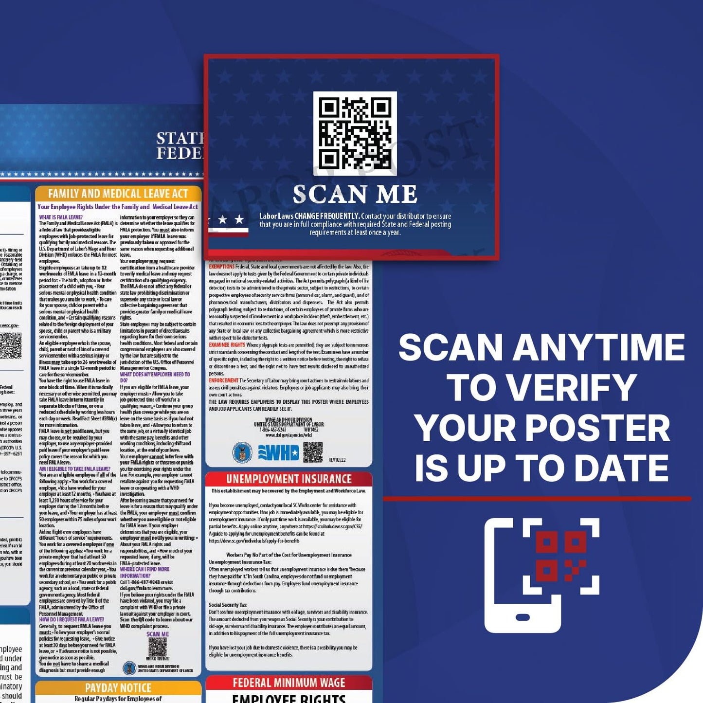 2026 Texas State and Federal Labor Law Poster - English Spanish Combo - OSHA Workplace Compliant - Mandatory Regulations All-In-One Required Compliance Posting for Employees - 17" x 40" - Laminated (Combo)
