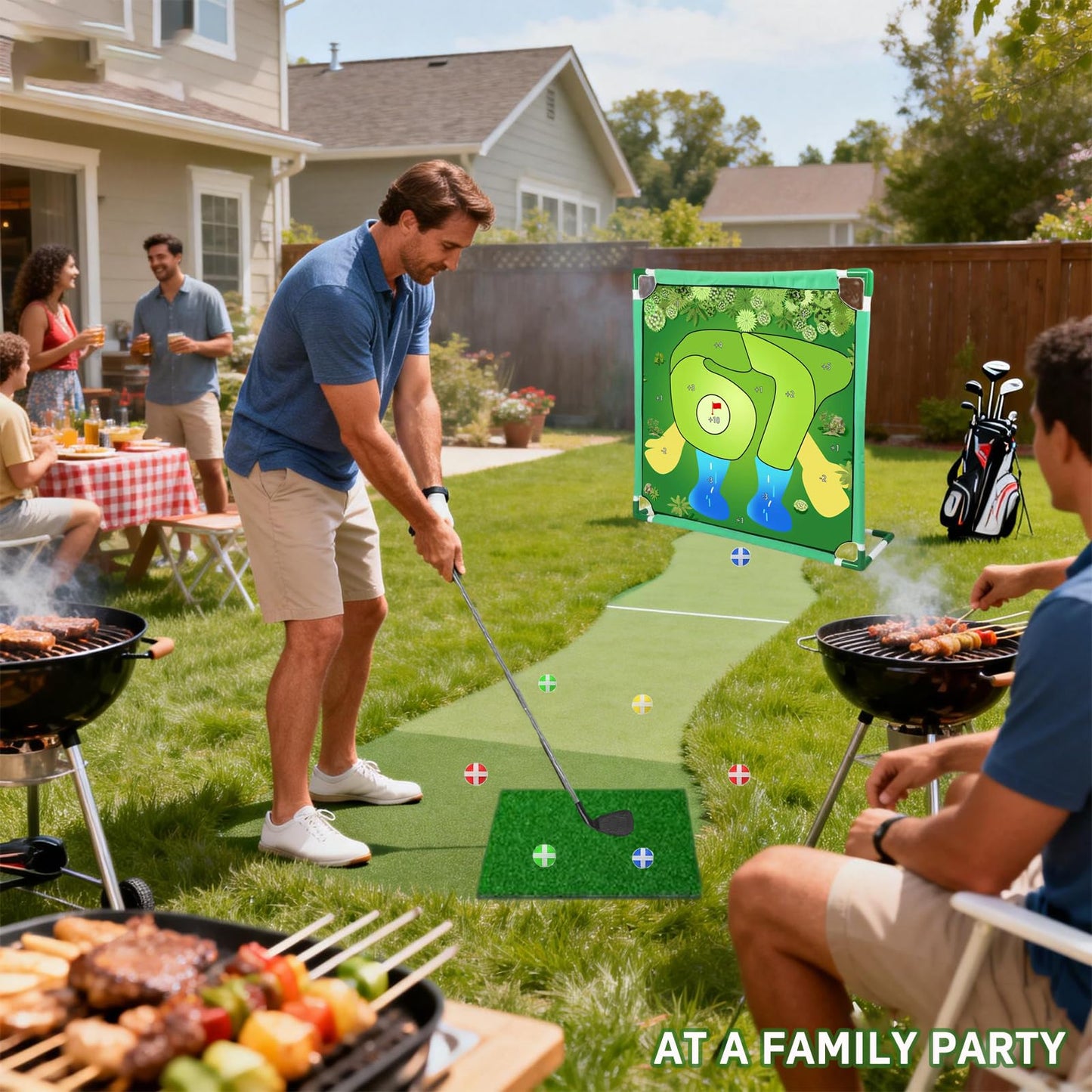 Wazoci 67 Golf Yard Chipping Game Set – Portable Backyard Golf Course for Adults and Family, Outdoor Lawn & Beach Play, Indoor Practice, Office Party, Gifts for Men (67 Golf Chipping Game)