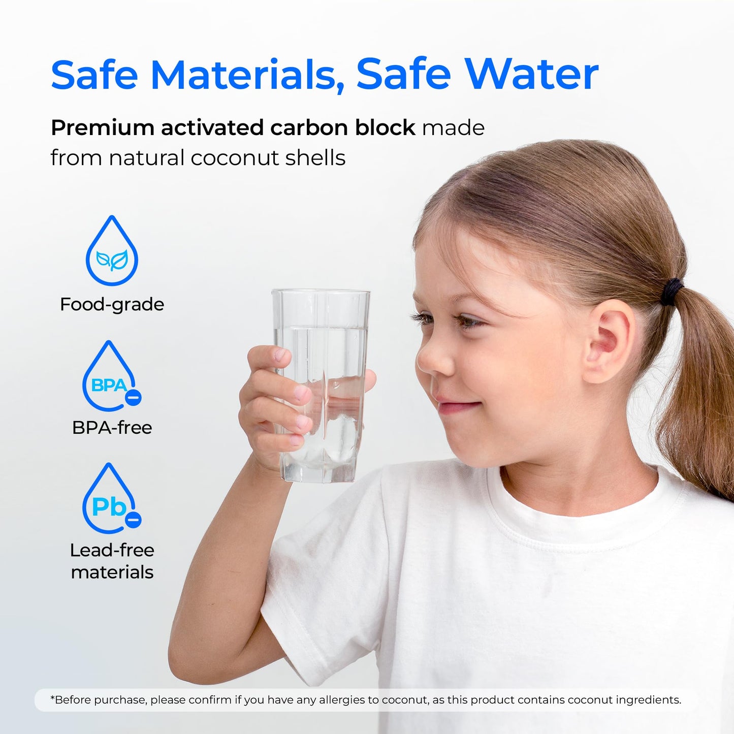 Waterdrop FQK2J Under Sink Water Filter, Replacement for GE FQK2J, FQK1K, Compatible with GE GXK255TBN, 1350 Gallons Dual Flow Drinking Water Replacement Filters, 4 Pack