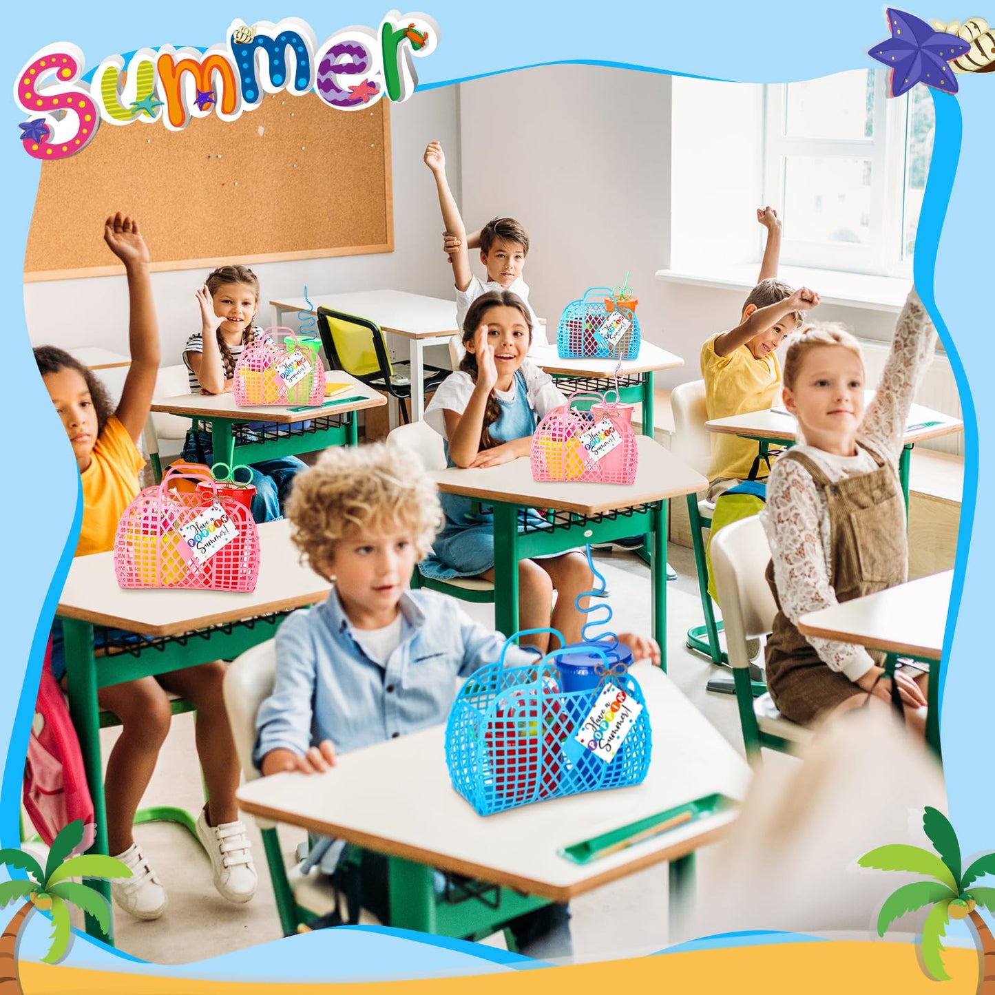 Simgoing Graduation Gifts for Kids Bulk End of Year Student Gifts from Teachers 73 Pcs Kindergarten Preschool Graduation Summer Class Party Favors with Sand Beach Buckets Bulk Basket Toys Cups Straw