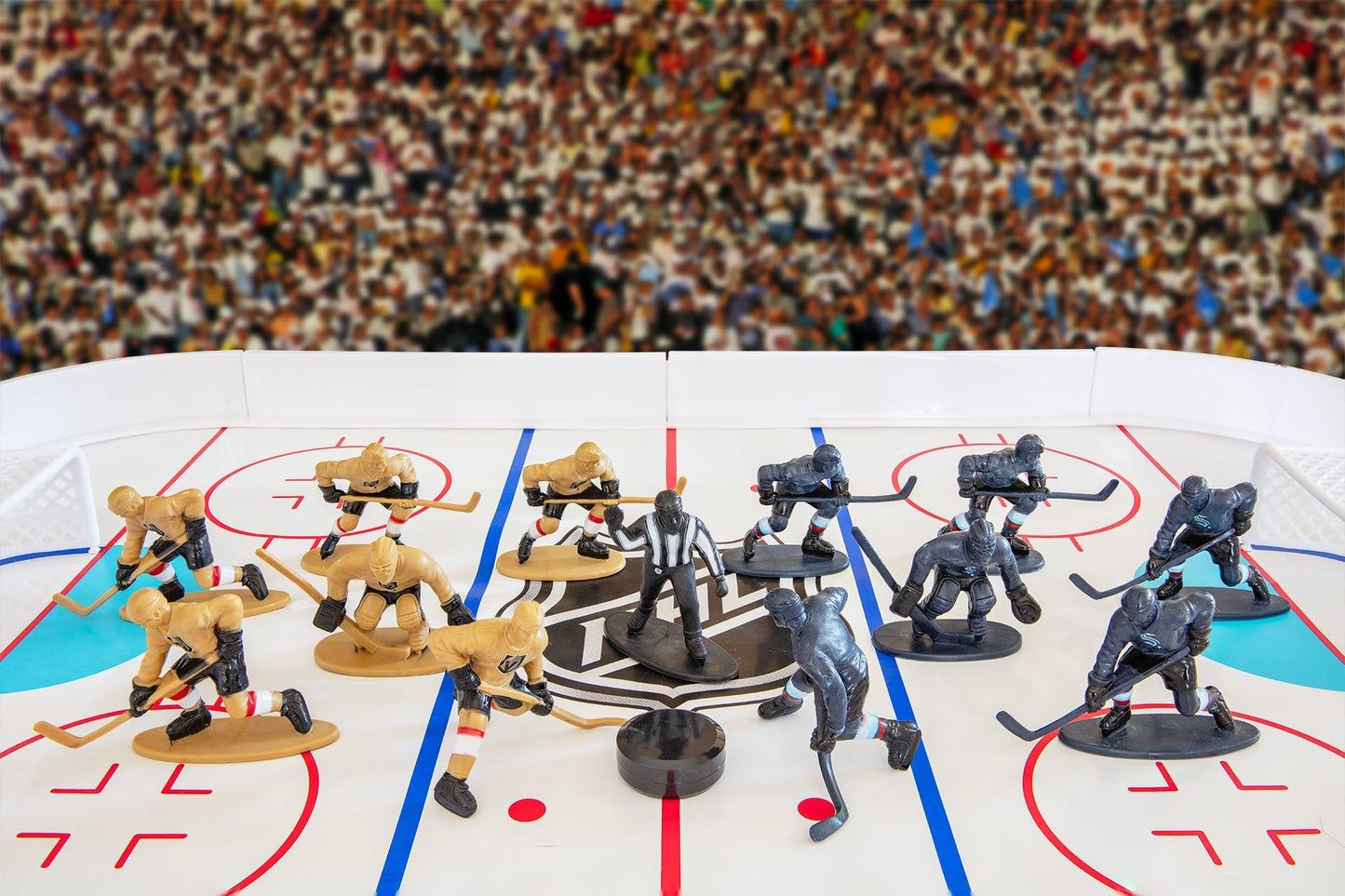 Kaskey Kids NHL Hockey Guys – Vegas Golden Knights vs Seattle Kraken - Inspires Kids Imaginations with Endless Hours of Creative Play, – Includes 2 Teams & Accessories – 25 Pieces in Every Set