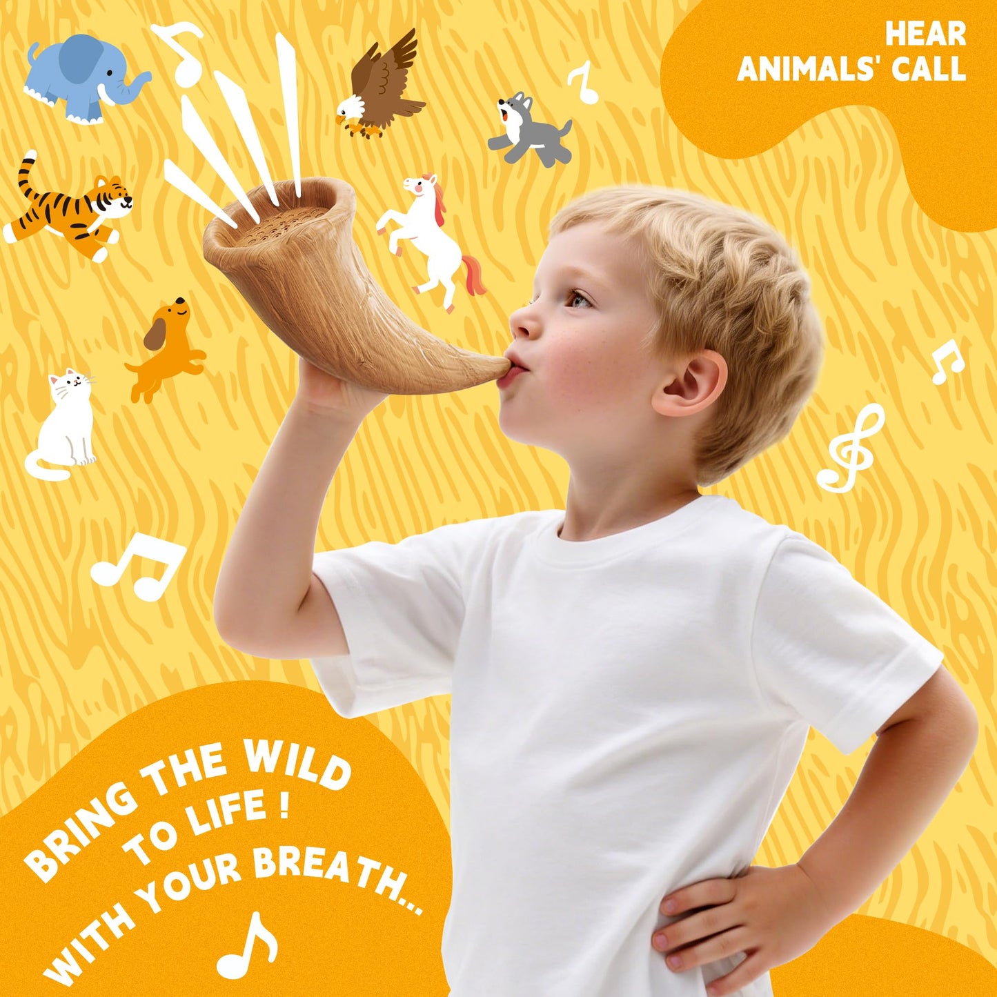 2-in-1 Animal Caller-Voice Recording for Kids Gift-Rechargeable-9 Real Calls-Volume Control-Birthday Gifts for 3-10 Year Old Boys/Girls-Outdoor Toys for Ages 3-12-Cool Gadgets for Teens