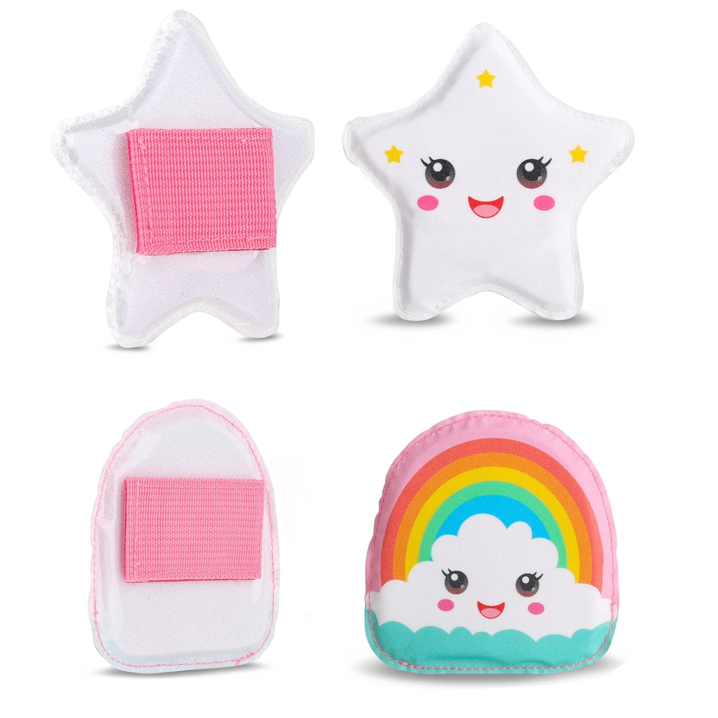 Livzen Pink Unicorn Rainbow Toddler Backpack, 12-inch, for girls aged 2-4. Features detachable 3D pouches,stickers and safety leash, for kindergarten and preschool, Perfect Christmas or birthday