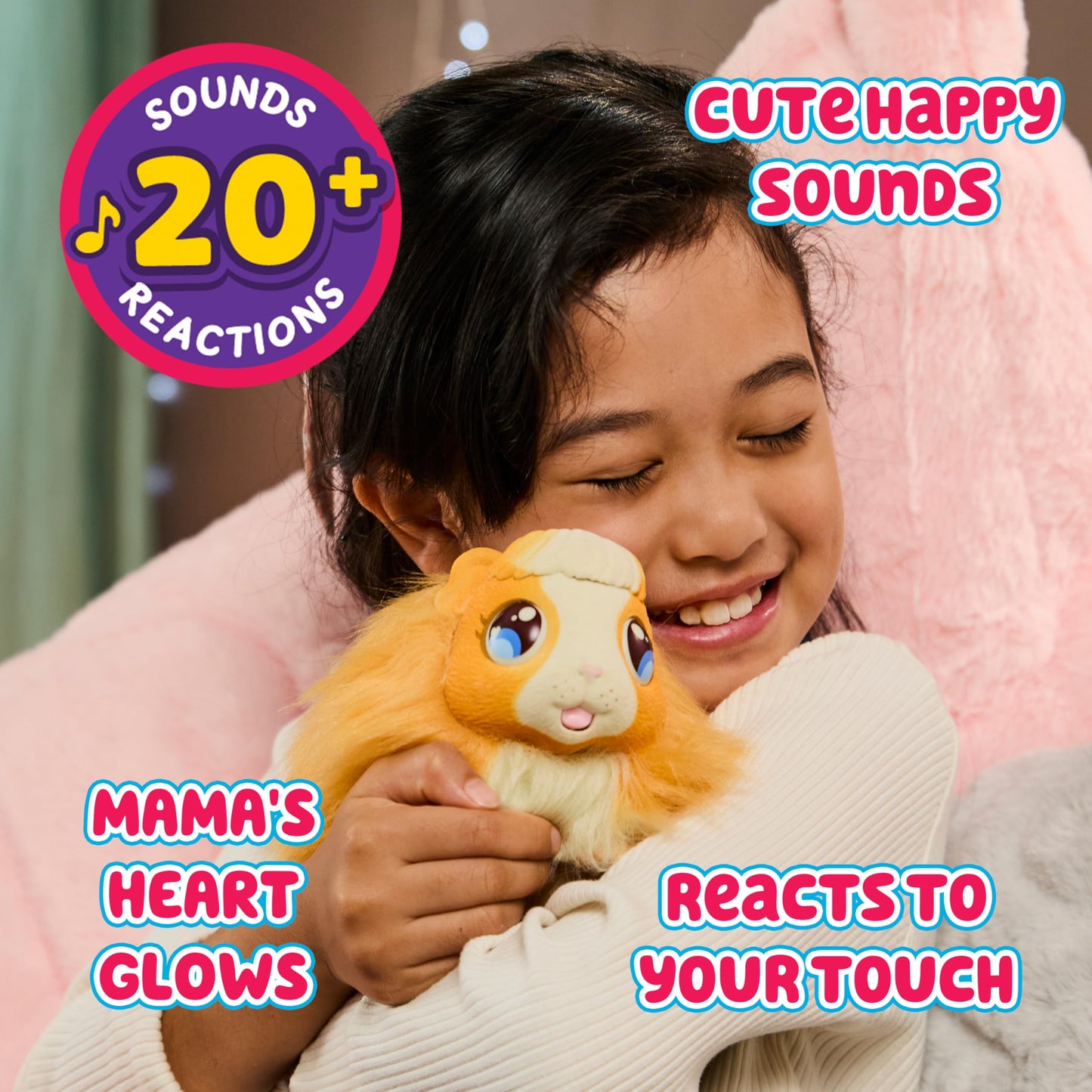 Little Live Pets - Mama Surprise | Soft, Interactive Mama Guinea Pig and her Hutch, and her 3 Surprise Babies. 20+ Sounds & Reactions. Batteries Included. for Kids Ages 4+.