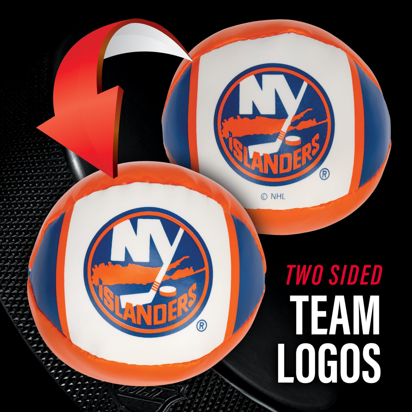 NHL New York Islanders Mini Soft Hockey Stick Set Team Soft Foam Mini Hockey Stick and Ball Set - Great Toy for Kids