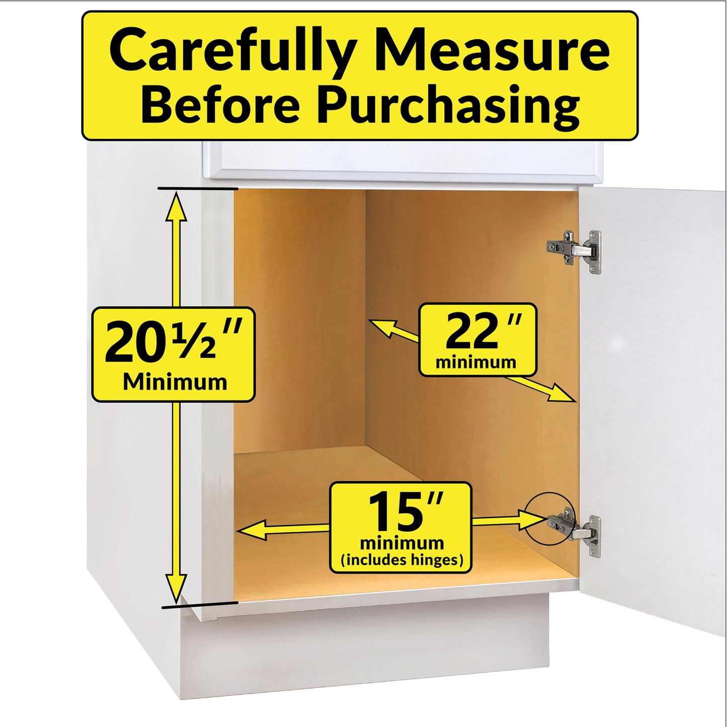 LYNK PROFESSIONAL® Double Pull Out Under Cabinet - Under Sink Slider - Slide Out Drawer - Sliding Pull Out for Kitchen Garbage Bin
