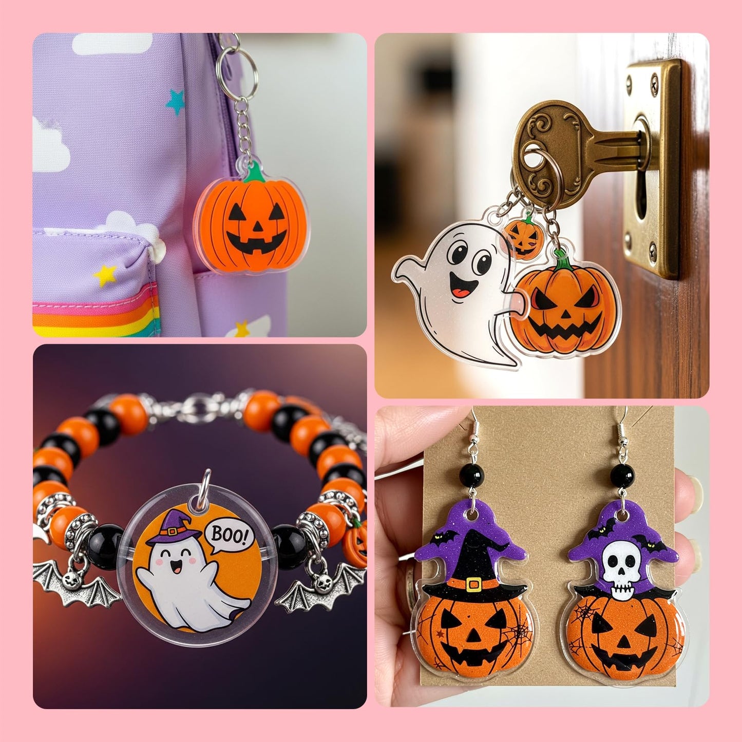 Auihiay 80 Pieces Shrink Plastic Sheets, Shrink Films Papers, Shrinky Art for Creative Handicrafts, Halloween and Christmas Ornaments (7.9 X 5.7 inch)