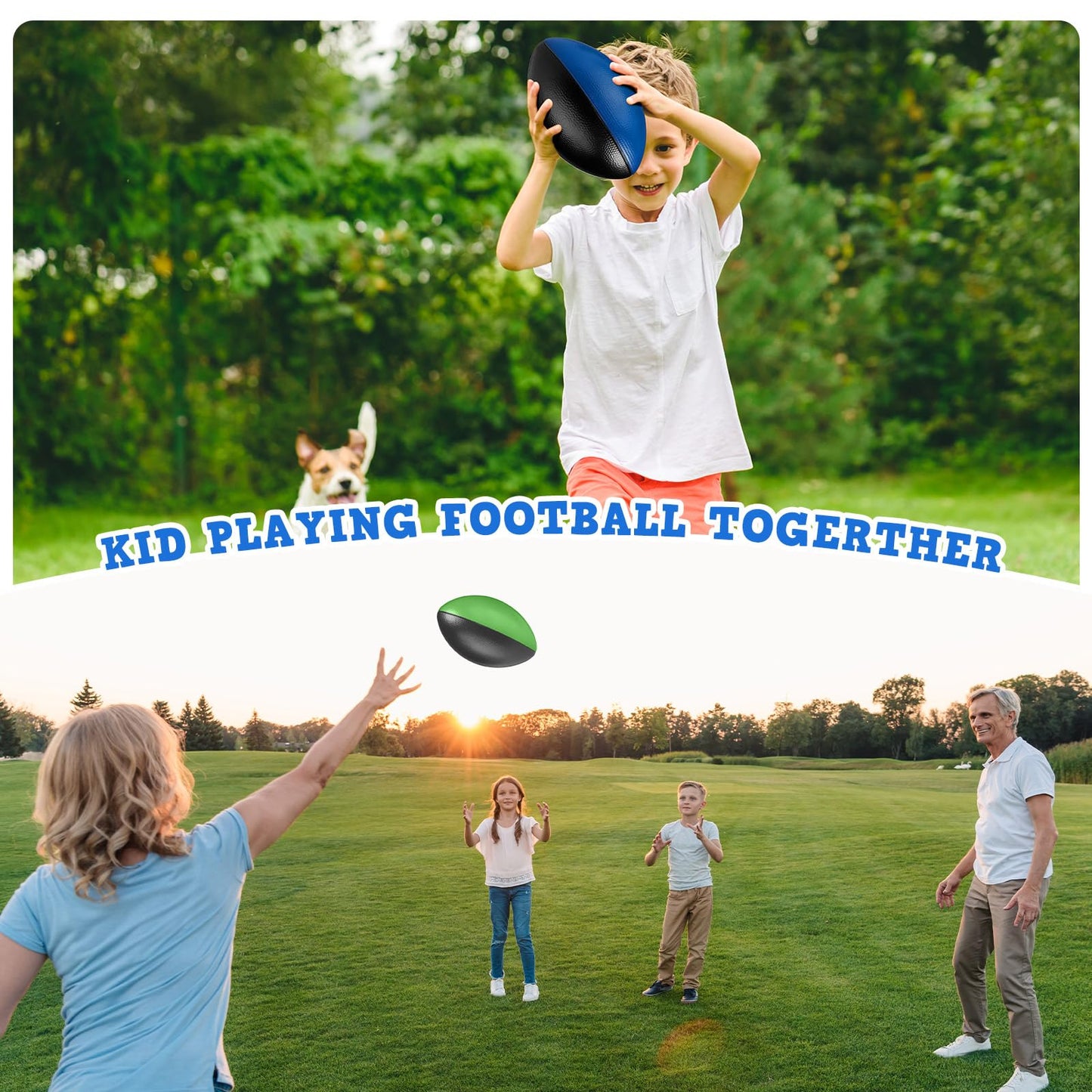 Jerify 12 Pcs Mini Footballs for Kids Spiral Foam Football Bulk 5 Inch Soft Small Waterproof Foam Ball Sports Birthday Toddler Football for Indoor and Outdoor Game