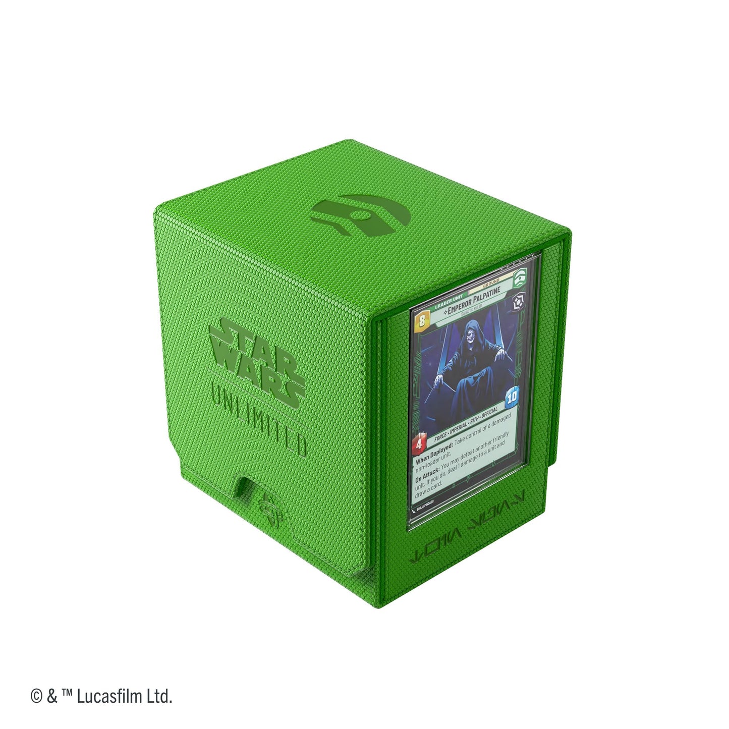 Gamegenic Star Wars Unlimited Twin Suns DECK POD - Premium Deck Box with UV-Protected Card Cases, Holds 100 Double-Sleeved Cards, Designed for the Star Wars Unlimited TCG, Green Color, Made