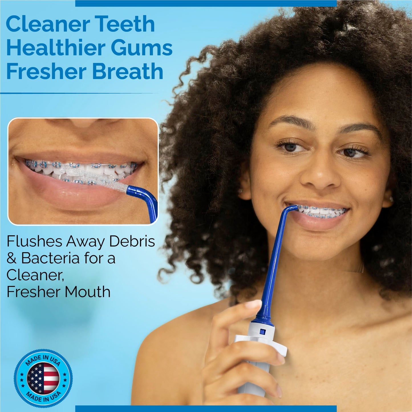 Oral Irrigator Shower Floss Dental Care System | Advanced Shower Water Flosser for Healthy Gums and Teeth | Shower Flosser | Dental Water Flosser for Superior Dental Hygiene at Home | Made in U.S.A.