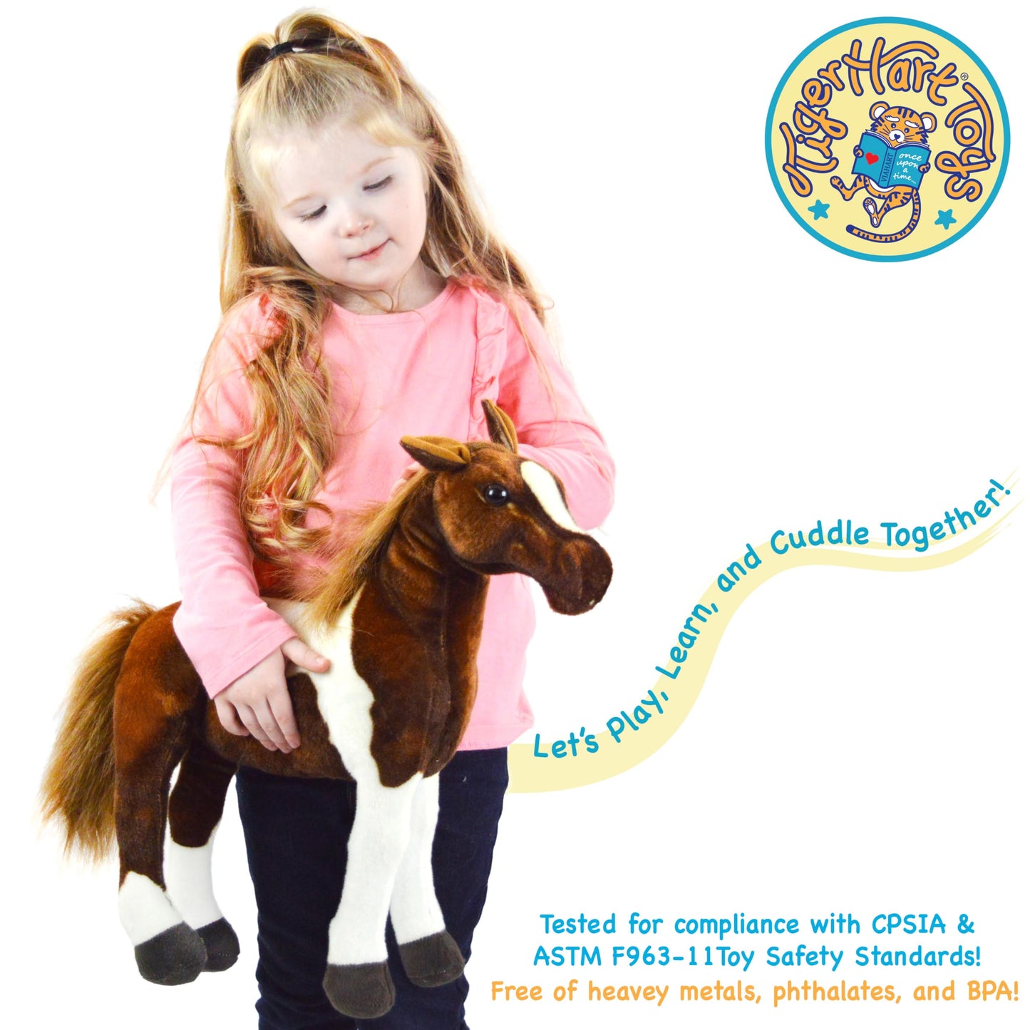 VIAHART Hanna The Horse - 16 Inch Stuffed Animal Plush - by Tiger Tale Toys