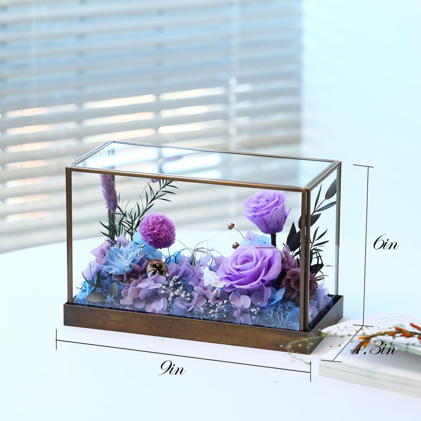Mothers Day Flowers Roses Gifts for Women,Forever Real Preserved Rose in Glass Dome,Mothers Day Purple Roses Gifts for Her Wife Women Girlfriend Best Friend