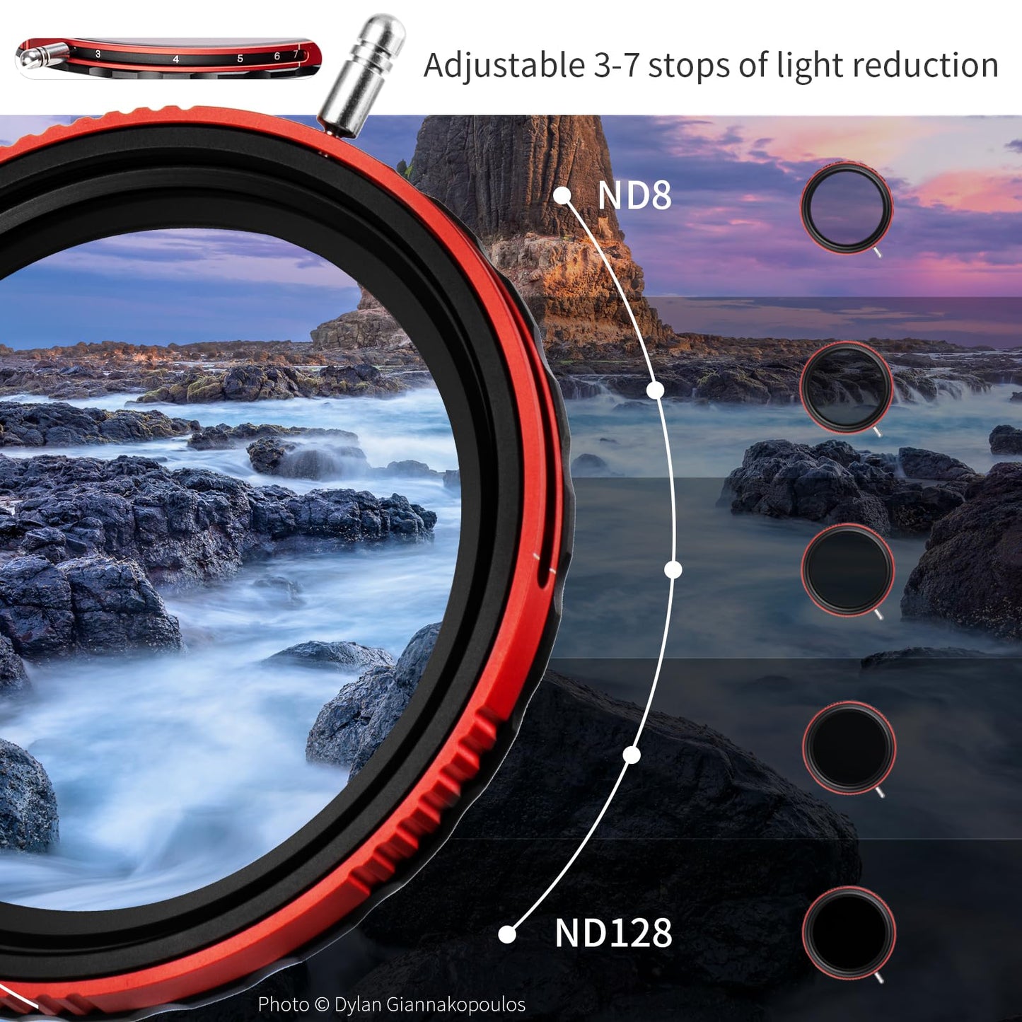 Haida 82mm Pro II Multi-Coating Circular Polarizer + Variable Neutral Density SLR Camera Lens Filter Waterproof Scratch Resistant Nano-Coating CPL + VND (2 in 1)