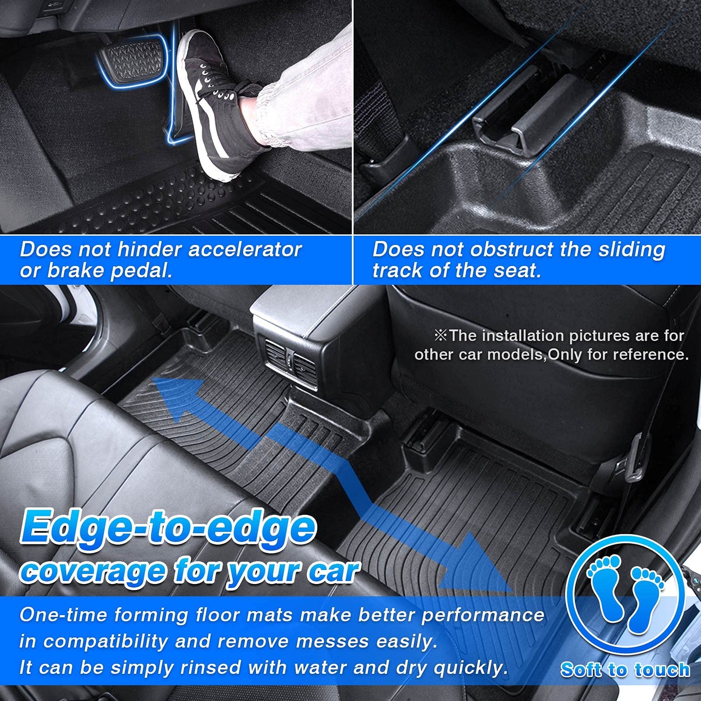 Cartist Compatible with Floor Mats BMW X3 F25 2011-2017 All Weather Floor Mat Carpet Protection TPE Odorless Heavy Duty Floor Liners