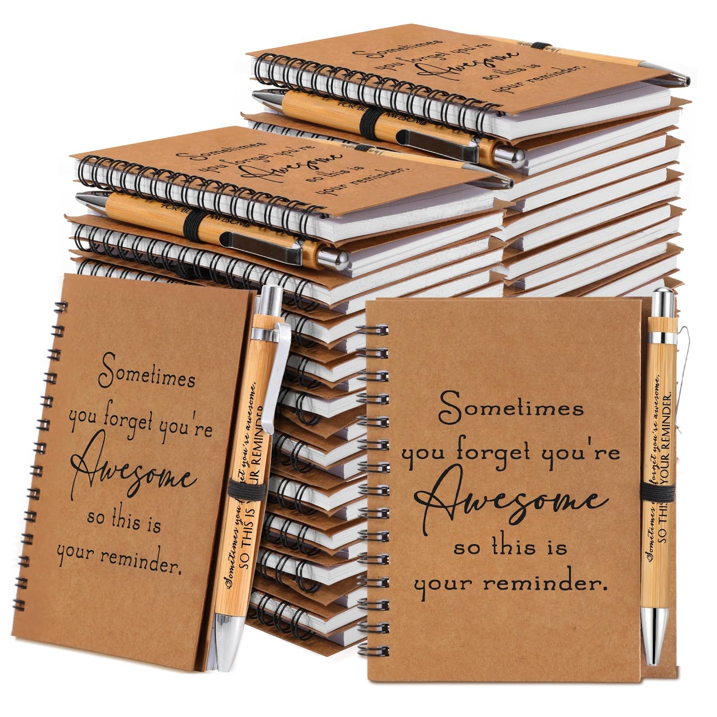 Honoson 50 Sets Spiral Notebook and Pen Set Bulk Appreciation Gifts for 2026 Graduation CNA Week Thank You Journal Set for Teacher Employee Coworker Encouragement