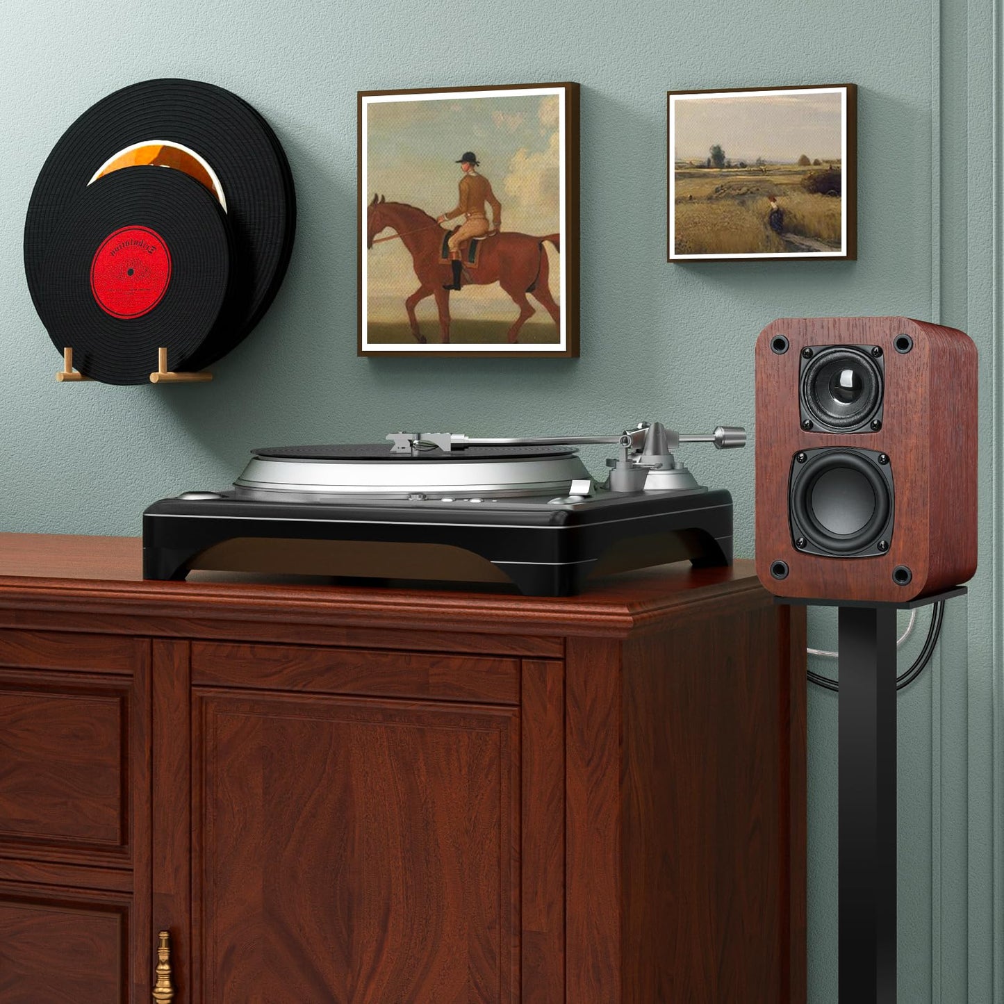 RIOWOIS Powered Bluetooth Bookshelf Speakers, 40W Record Player Speakers with 2.75 Inch Woofer, Stereo Speakers with Optical/AUX/TV-ARC Connection for Turntable, PC and TV.
