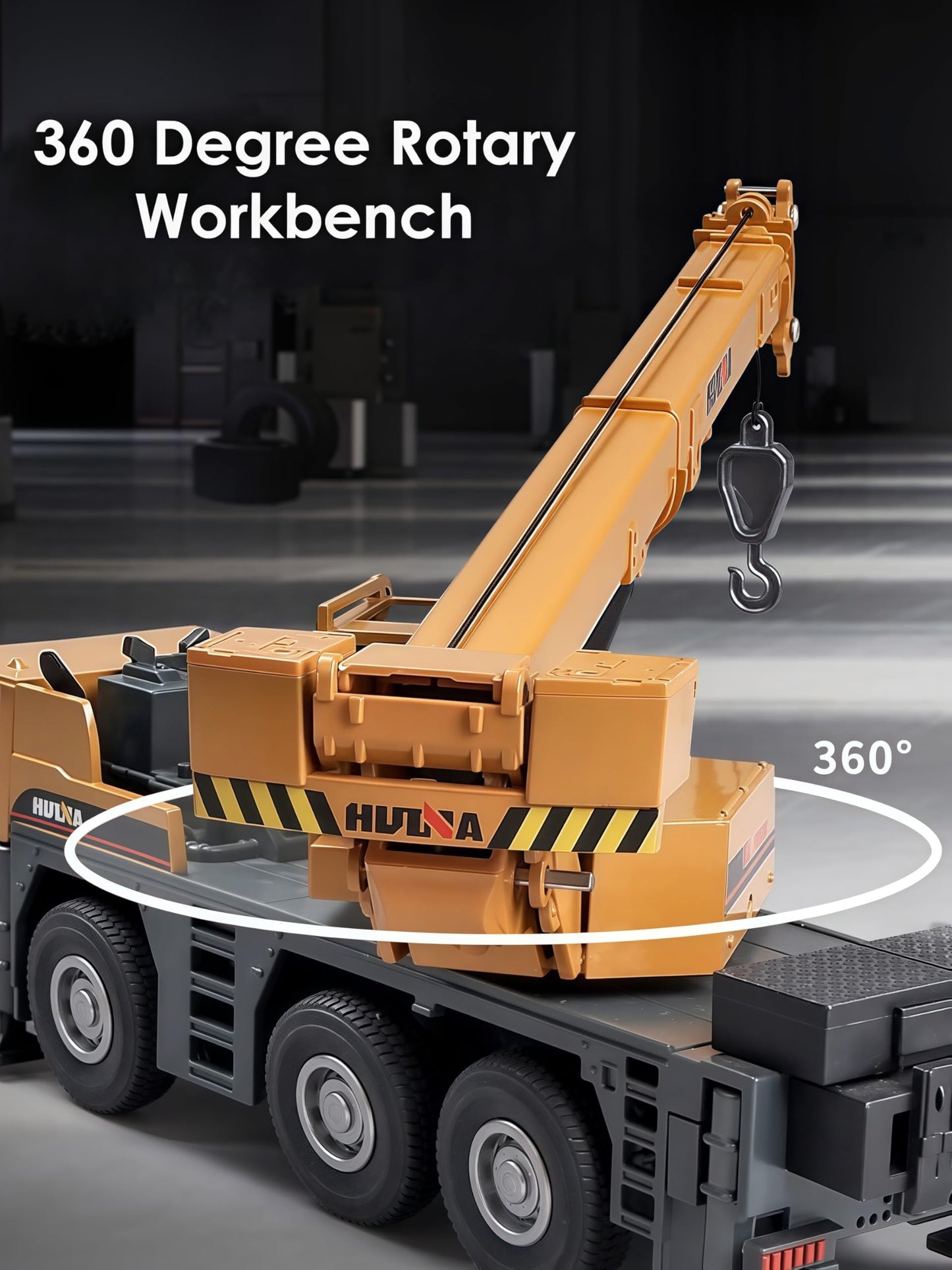 Gemini&Genius 1/50 Scale Auto Crane Toys, Mobile Crane Truck Construction Vehicle, Alloy Boom Truck Engineering Car Models, Great Gifts, Collection, Cake Topper, Room Decoration for Kids