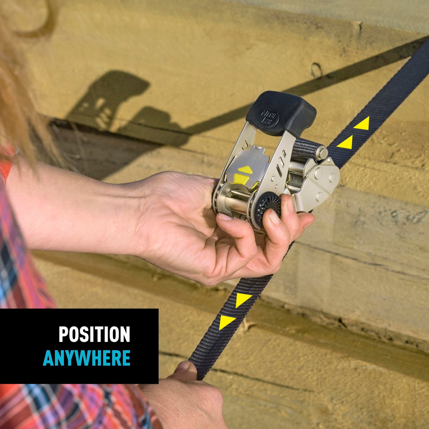 Nite Ize CamJam HookLock Ratchet Strap System - Adjustable, Heavy-Duty Tie Down Straps - Cargo Attachment with Spring-Actuated Hooks - Includes Ratchets, Hooks, Webbing & Storage - Large (2 Pack)