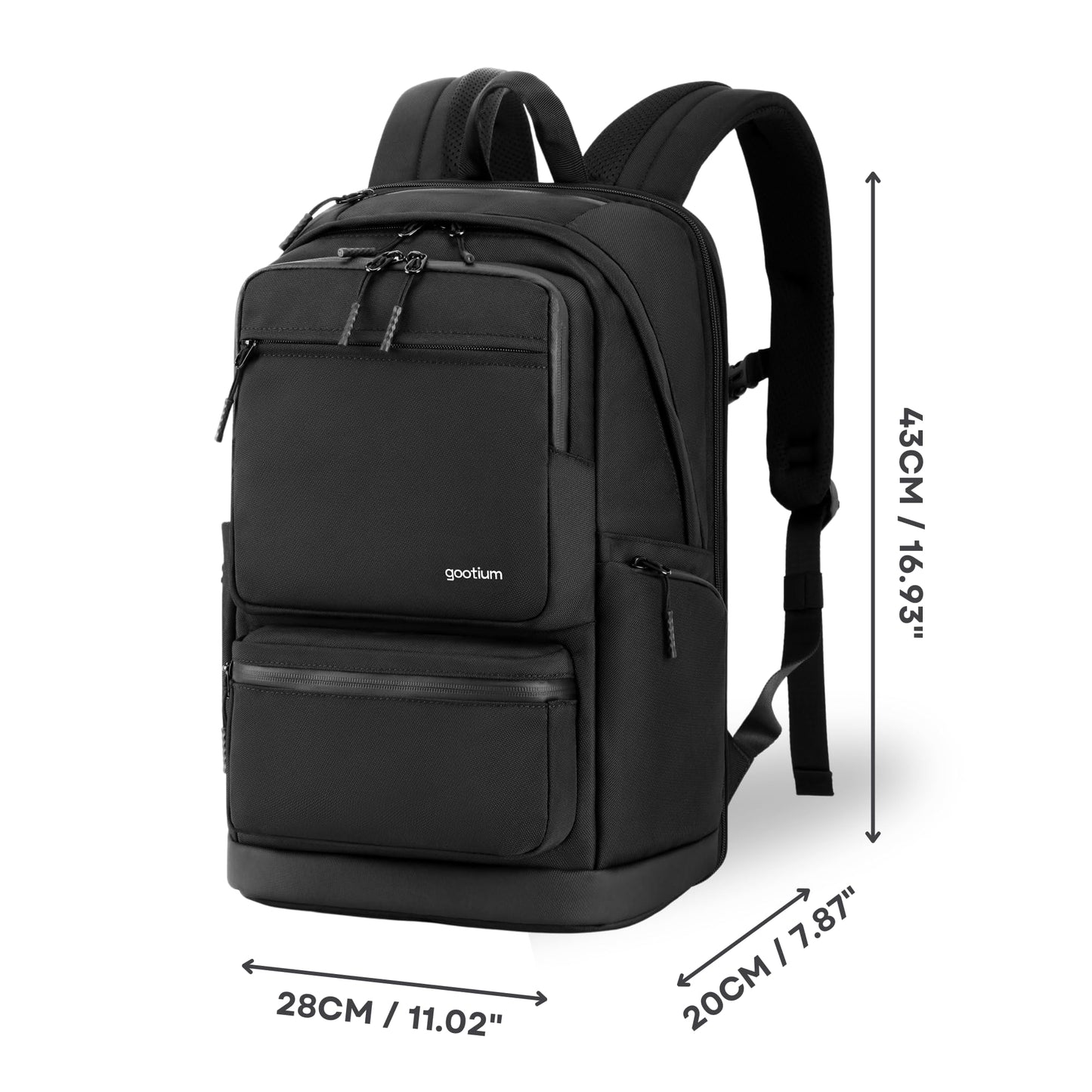 GOOTIUM Laptop Business Travel Backpack - TSA-Friendly Carry-On Luggage Boundless Collection Daypack for College, Commuting & Work