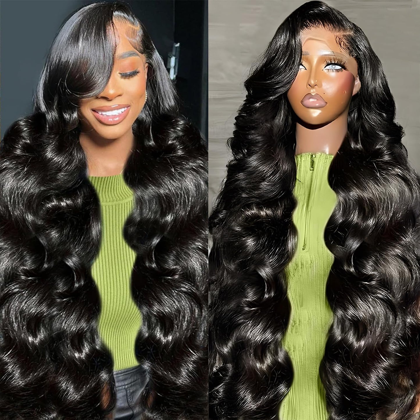 Levergreen Body Wave Lace Front Wigs Human Hair Pre Plucked Glueless 4x4 Lace Closure Wigs Human Hair Wigs For Black Women Human Hair Wig Body Wave Frontal Wigs Human Hair (Closure Wig, 32 Inch)