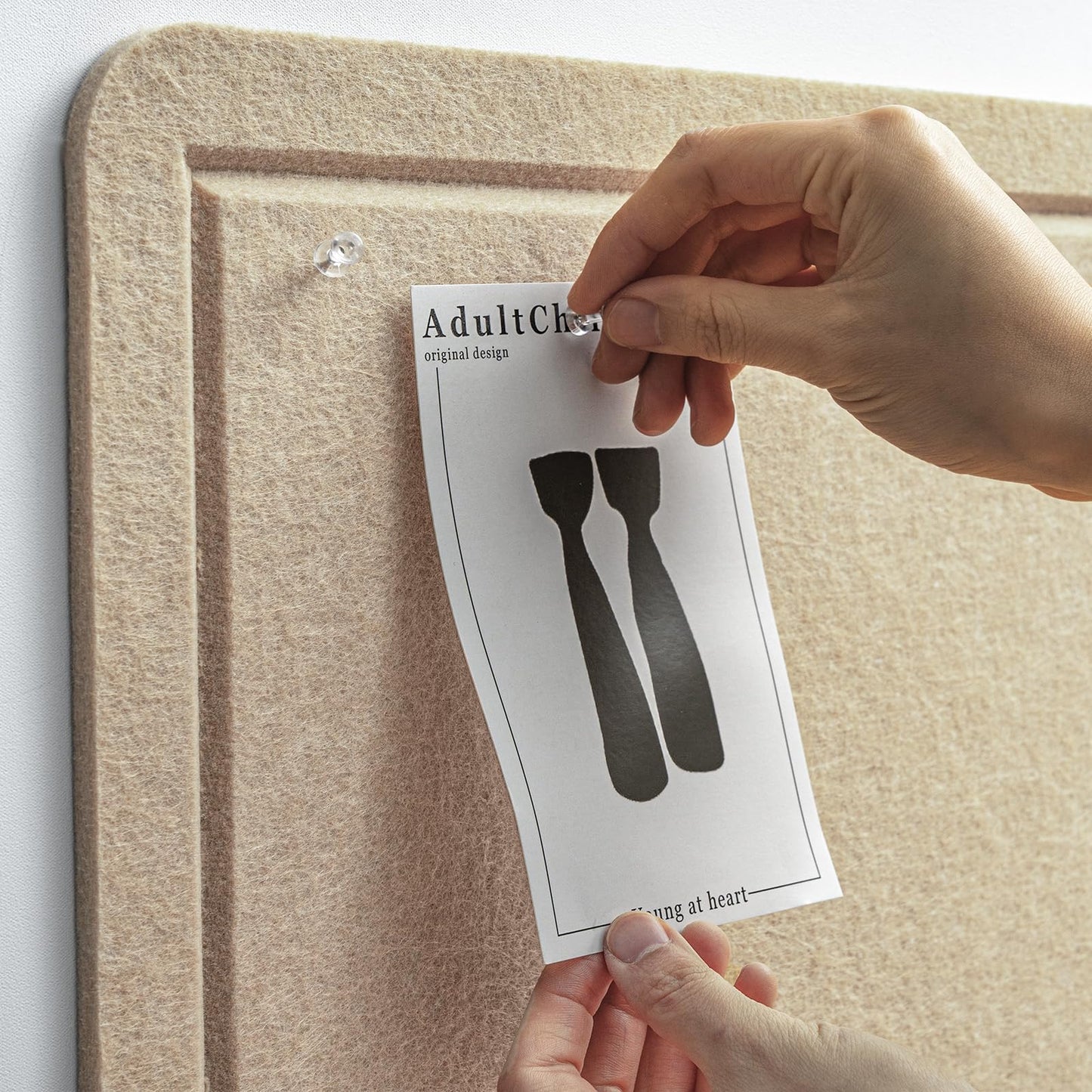 Large Bulletin Board - 72 x 48 Inches, Decorative Felt Pin Board for Wall - 6' x 4' Foldable Photo Display Board with Self-Adhesive Tape, Includes 20 Push Pins - Beige Brown