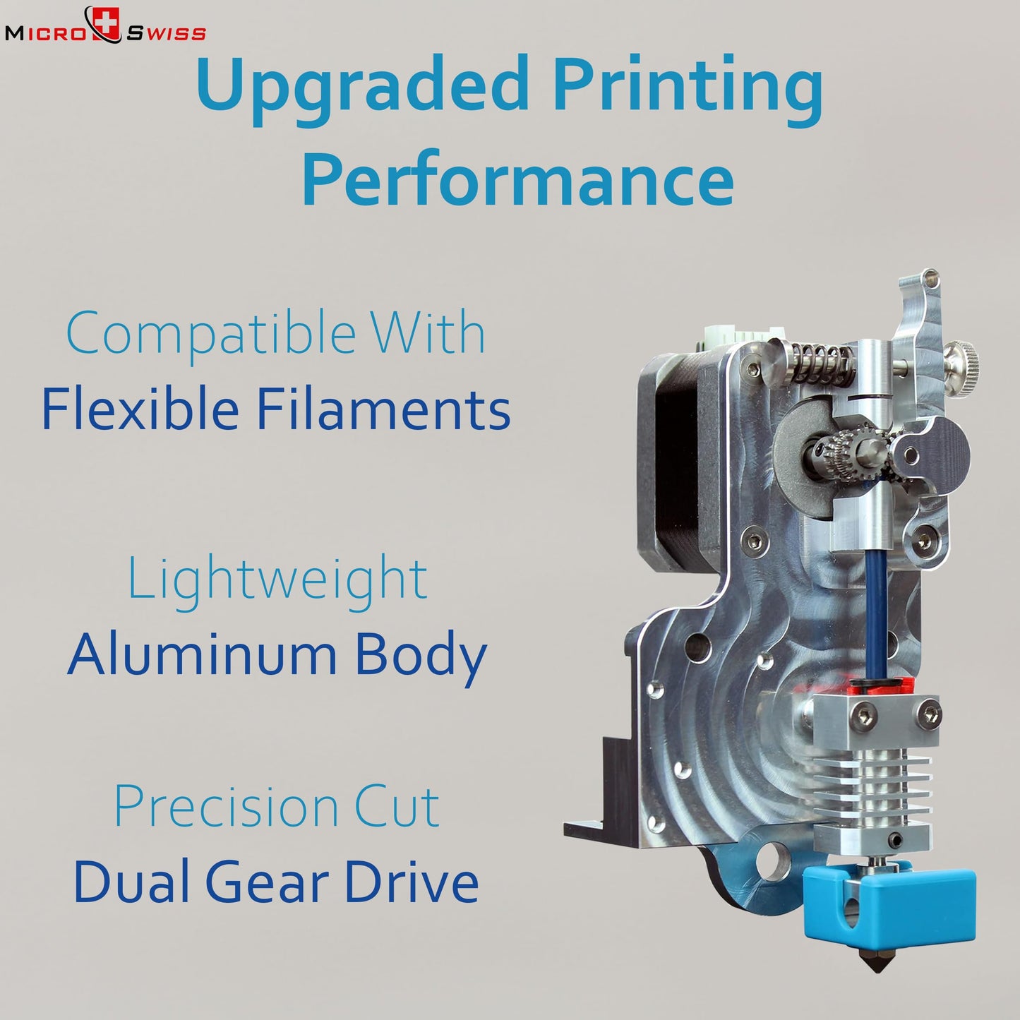 Microswiss Direct Drive Extruder for Creality CR-10 / Ender 3 Printers