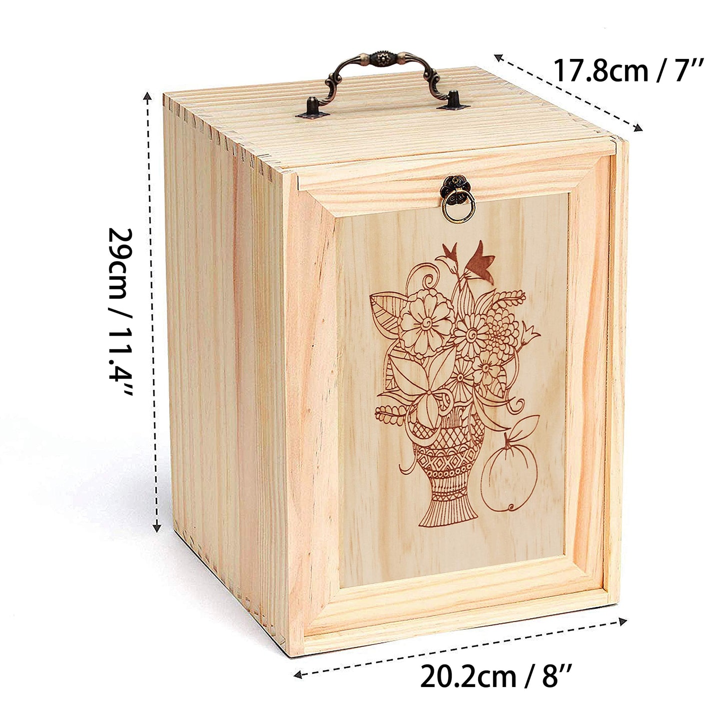 TORIBIO Essential Oils Box for 60 Bottles, Wooden Essential Oils Storage Organizer Holds 5 10 15 20 30 ml for Young Living & Doterra Bottles