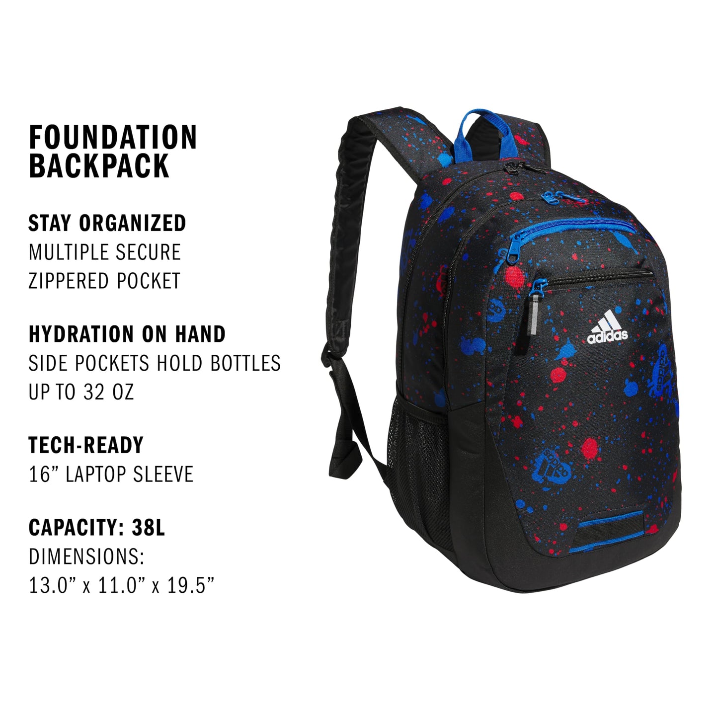 adidas Excelerator School Backpack, 33L