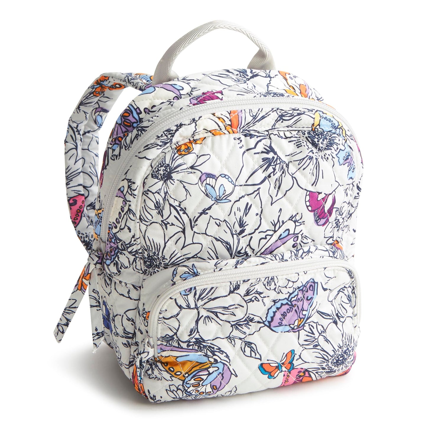 Vera Bradley Women's Premium Cotton Mini Banbury Backpack, Wing + Bloom, One Size