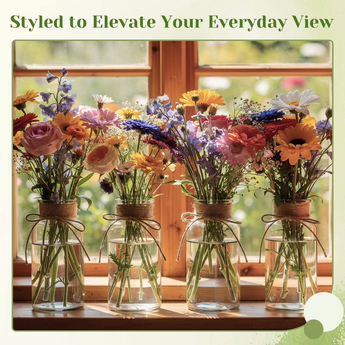 TAOZIMA Glass Flower Vases for Centerpieces Boho Cylinder Bud Vases in Bulk Mason Jars for Weddings, Parties & Vintage Home Farmhouse (12, Clear)