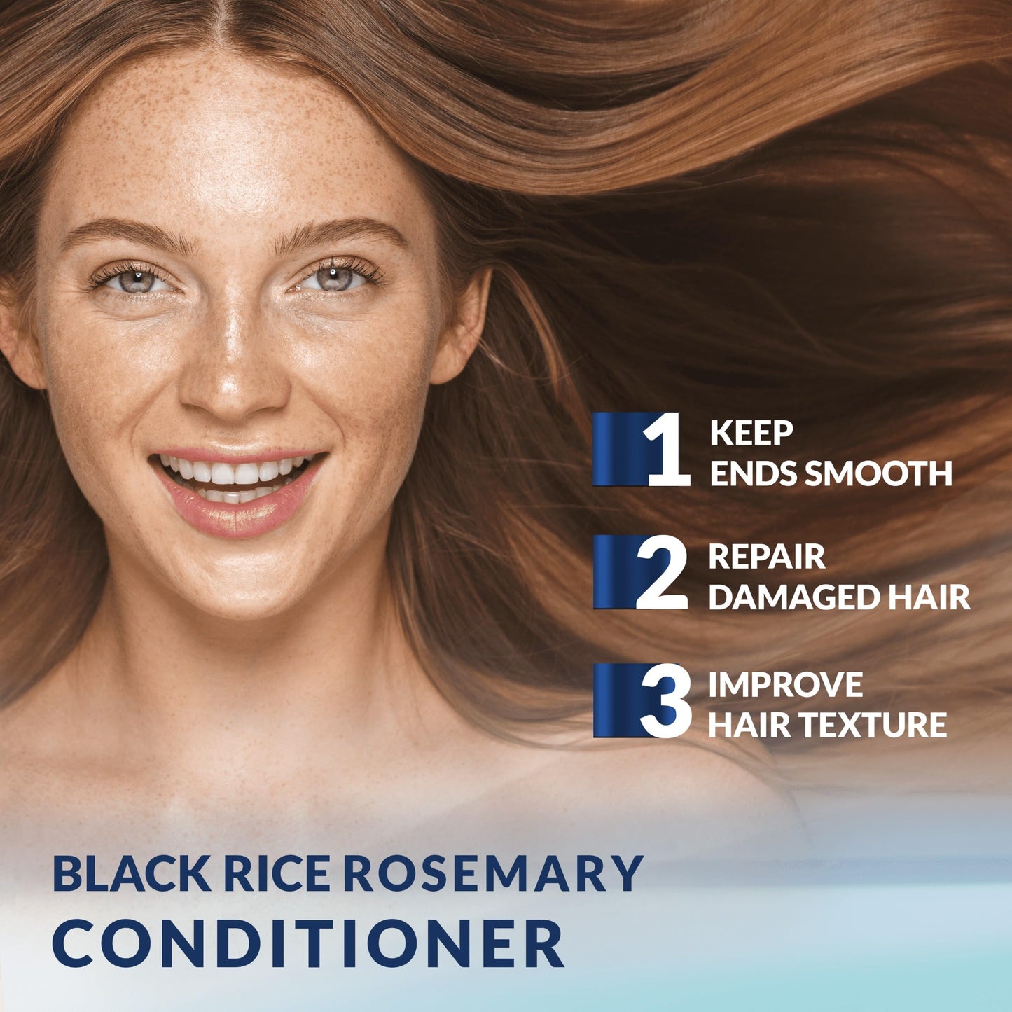 Organic Rosemary Black Rice Water Shampoo Conditioner Set for Hair Growth, Rice Water Spray, w/Rosemary Water, Biotin, Caffeine, Routine Shampoo for Women Men Hair Loss Thickening, Longer