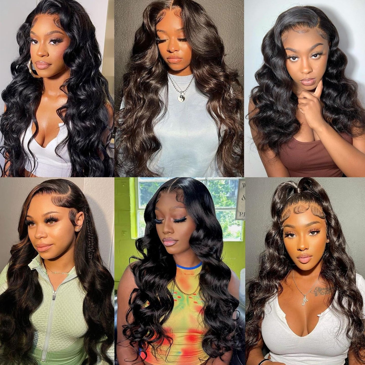 Camebinly Body Wave Bundles Human Hair Brazilian Hair 3 Bundles Human Hair for Black Women 22 24 26 Inch 10A Grade 100% Unprocessed Body Wave Human Hair Bundles Hair Extensions Natural Color