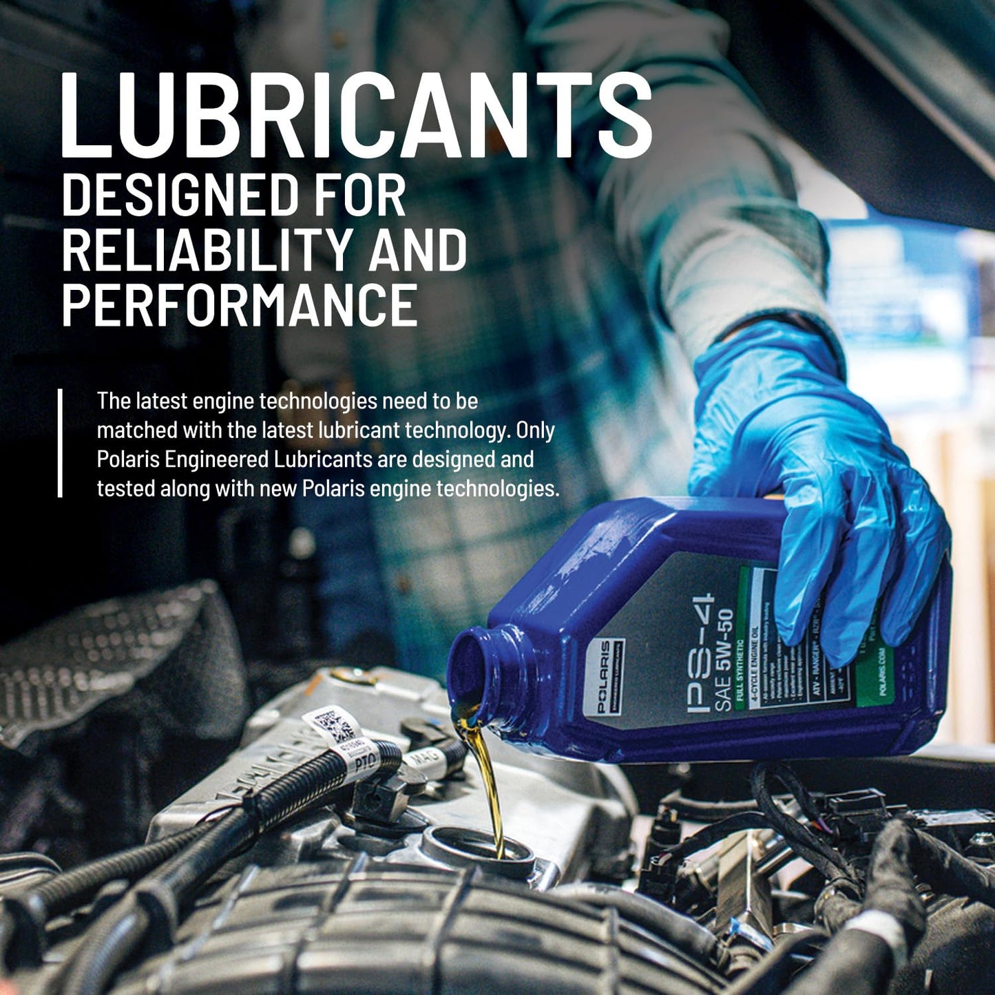 Polaris AGL Full Synthetic Automatic Gearcase Lubricant and Transmission Fluid for Off Road Vehicles with 4 Stroke Engine, 1 Gallon, for ATV UTV SxS Maintenance - Part 2878069