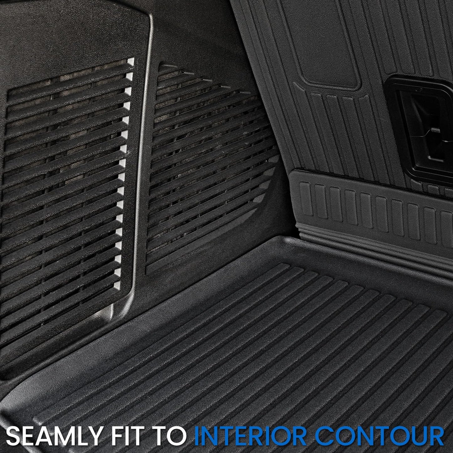 JOULARISE Cargo Mat Backrest Mats for 2021-2024 2025 2026 Chevrolet Chevy Suburban/GMC Yukon XL SUV Car Mat Accessories, All Weather TPE Trunk Cargo Liner(Cargo Mat+3rd Row Backrest Mat)