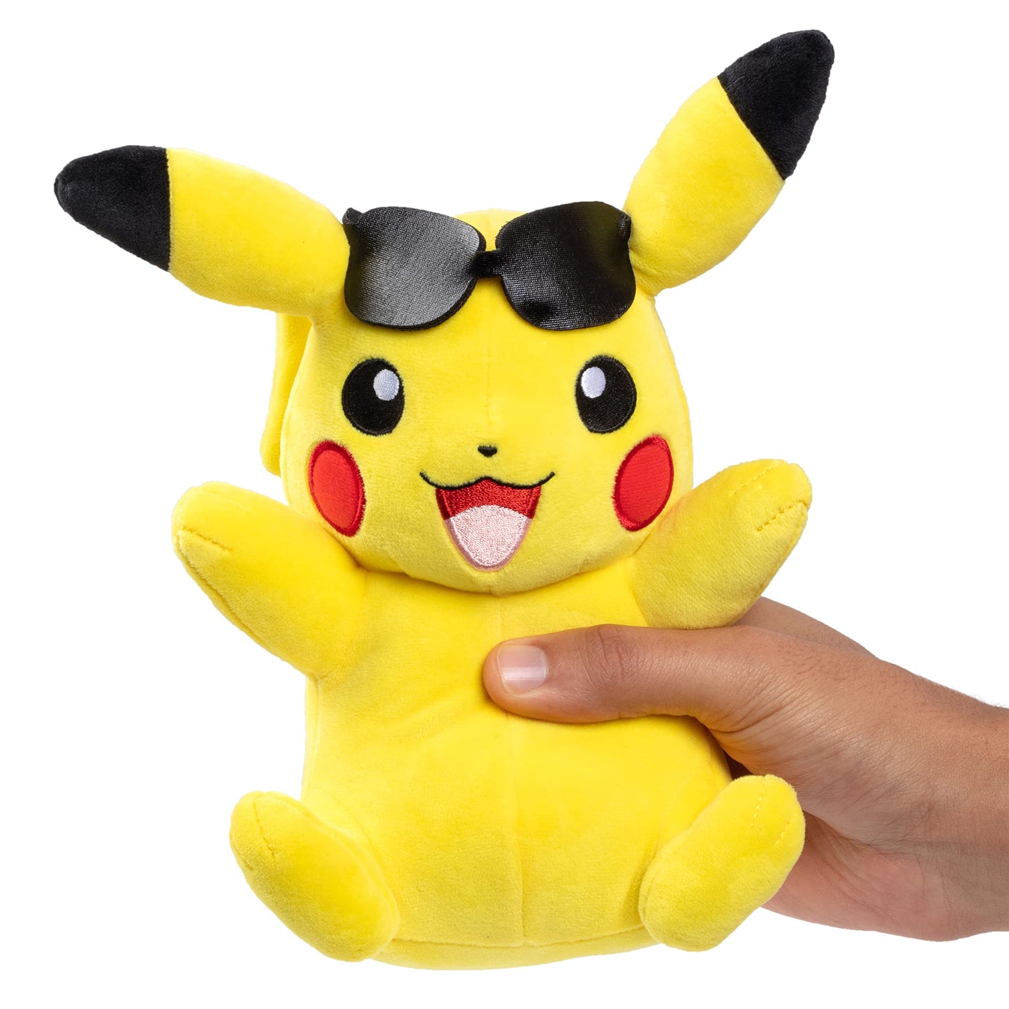 Pokémon 8" Pikachu Plush with Sunglasses Accessory - Officially Licensed - Authentic Soft Stuffed Animal Toy Figure - Gift for Kids, Boys, Girls - 2+