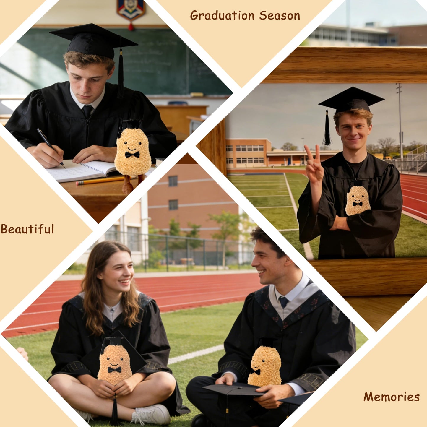 Graduation Souvenirs and Decorations—Suitable for Graduation Ceremonies and Parties (Khaki)