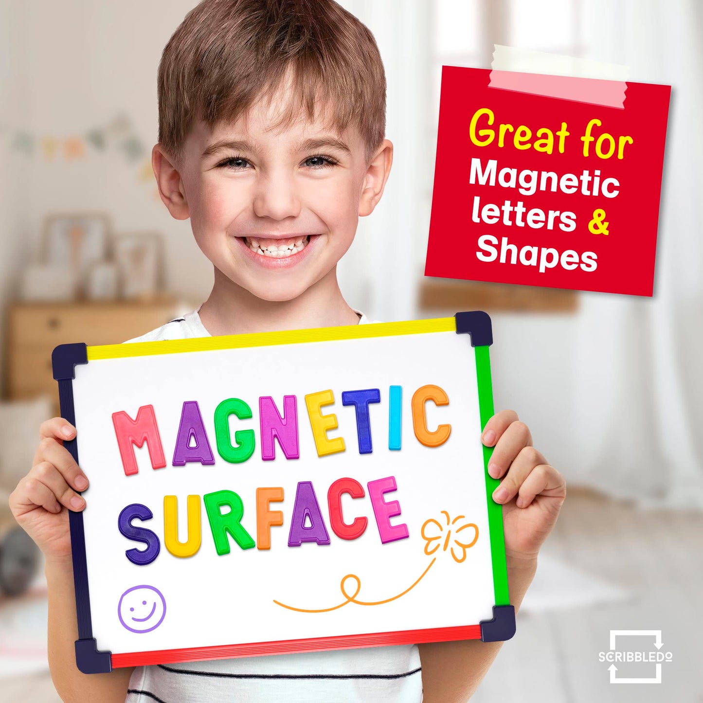 ScribbleDo 10 Pack Magnetic Dry Erase Board for Kids Whiteboard 9”x12” Includes White Board for Writing Learning & Drawing Art Educational Kids Toy