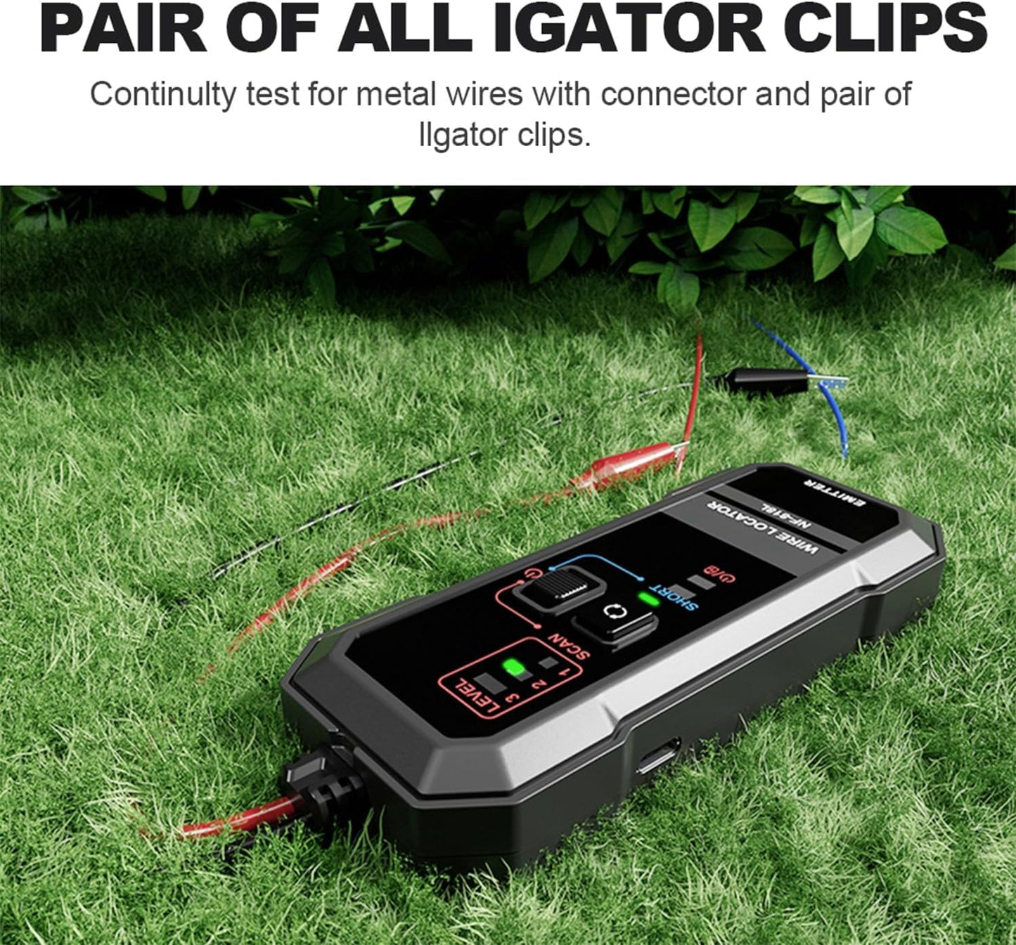 SZJMS Underground Wire Locator, Underground Cable Locator for Pet Fence Buried Sprinkler Valve, Cable Tester for Locating Irrigation Tone Generator Kit, Electrical Underground Wire Tracer